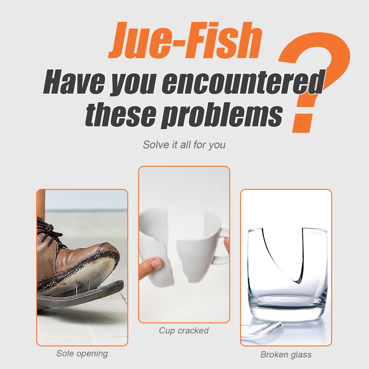 Jue-Fish Multifunctional Ceramic Waterproof Transparent Glue（30g） Glass Wood Special Quick-drying Glue General Glue