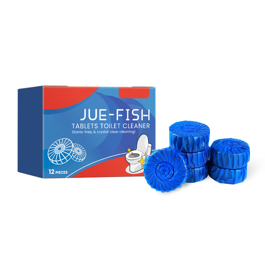 Jue-Fish Toilet Cleaning Plate Household Toilet Cleaner Descaling Deodorizing Stain Removal Fresh Scent Toilet Cleaning Tablets