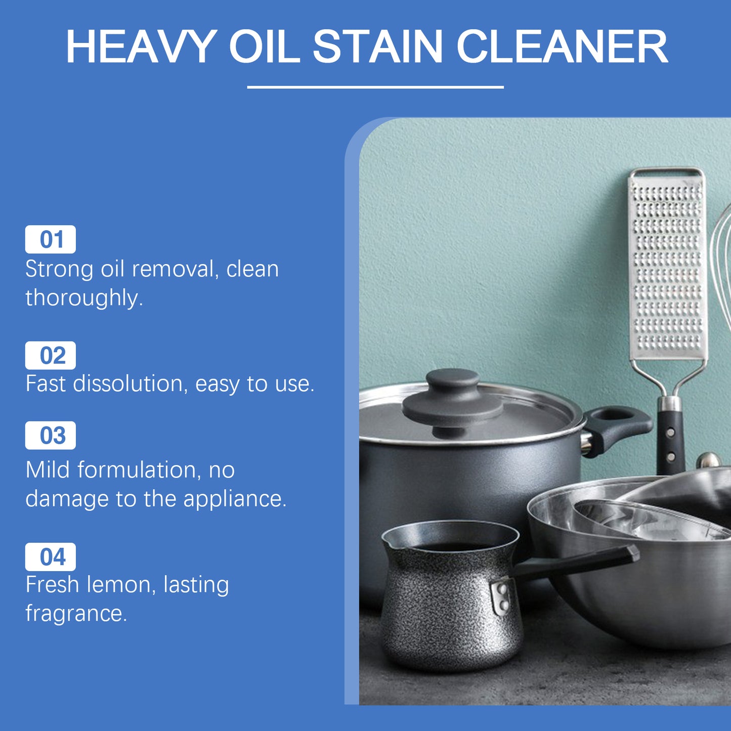 JAKEHOE Heavy Oil Stain Cleaner Household Stove Kitchen Range Hood Degreaser Multi-Purpose Cleaner