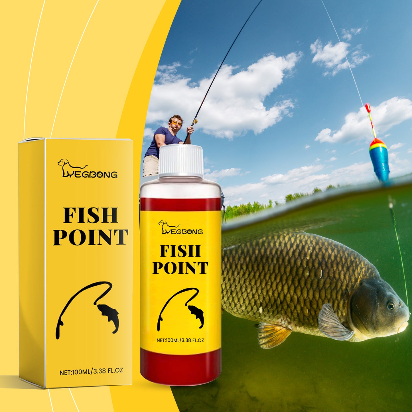 Yegbong Red Worm Fish Bait Agent Fish Bait Fish Feed Nutrient Agent Fishing Wild Fishing Fish Attractant Fish Lure Agent