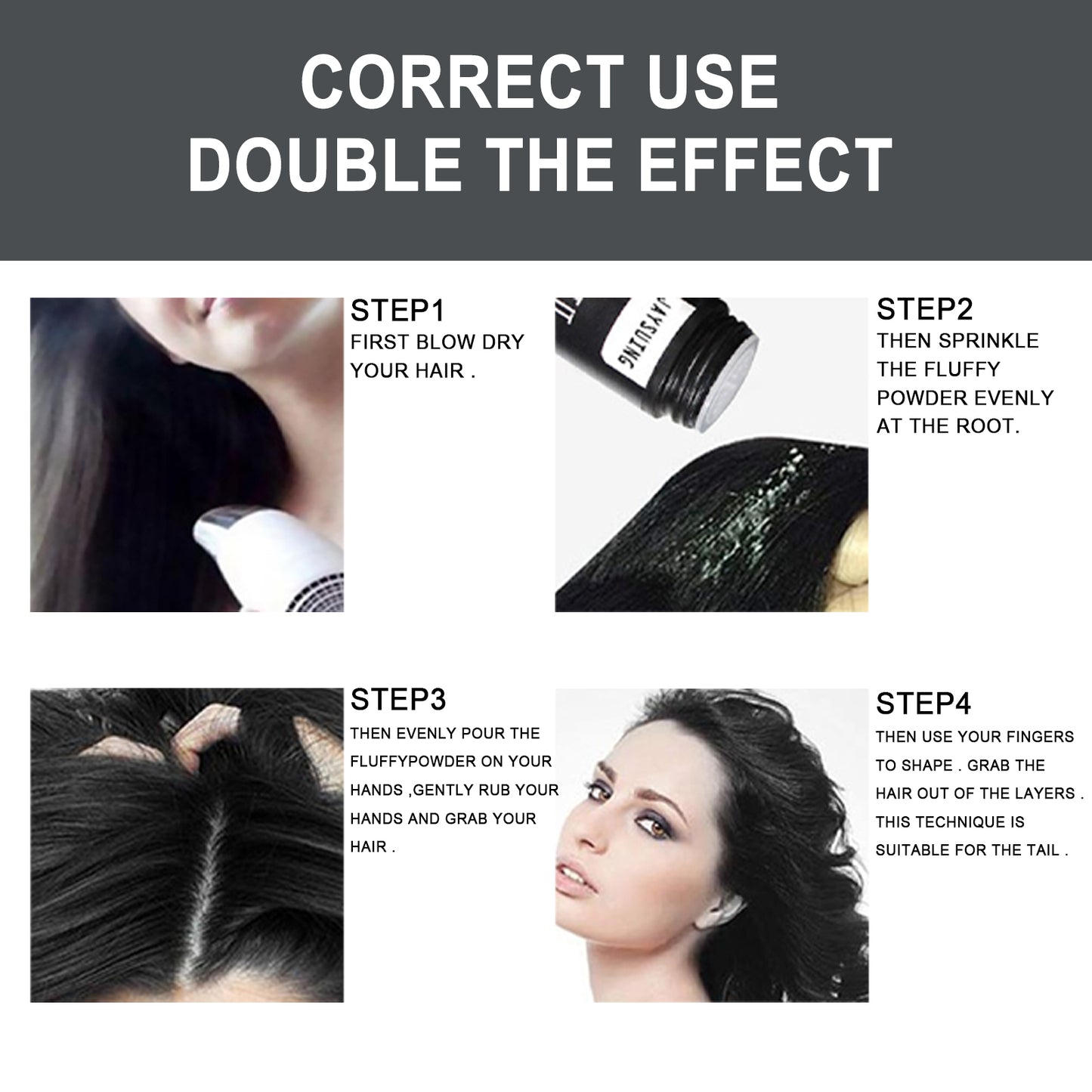 Jaysuing Hair Booster Powder Men's and Women's Hair Styling Care No-Wash Volumizing Refreshing Gentle Volumizing Powder