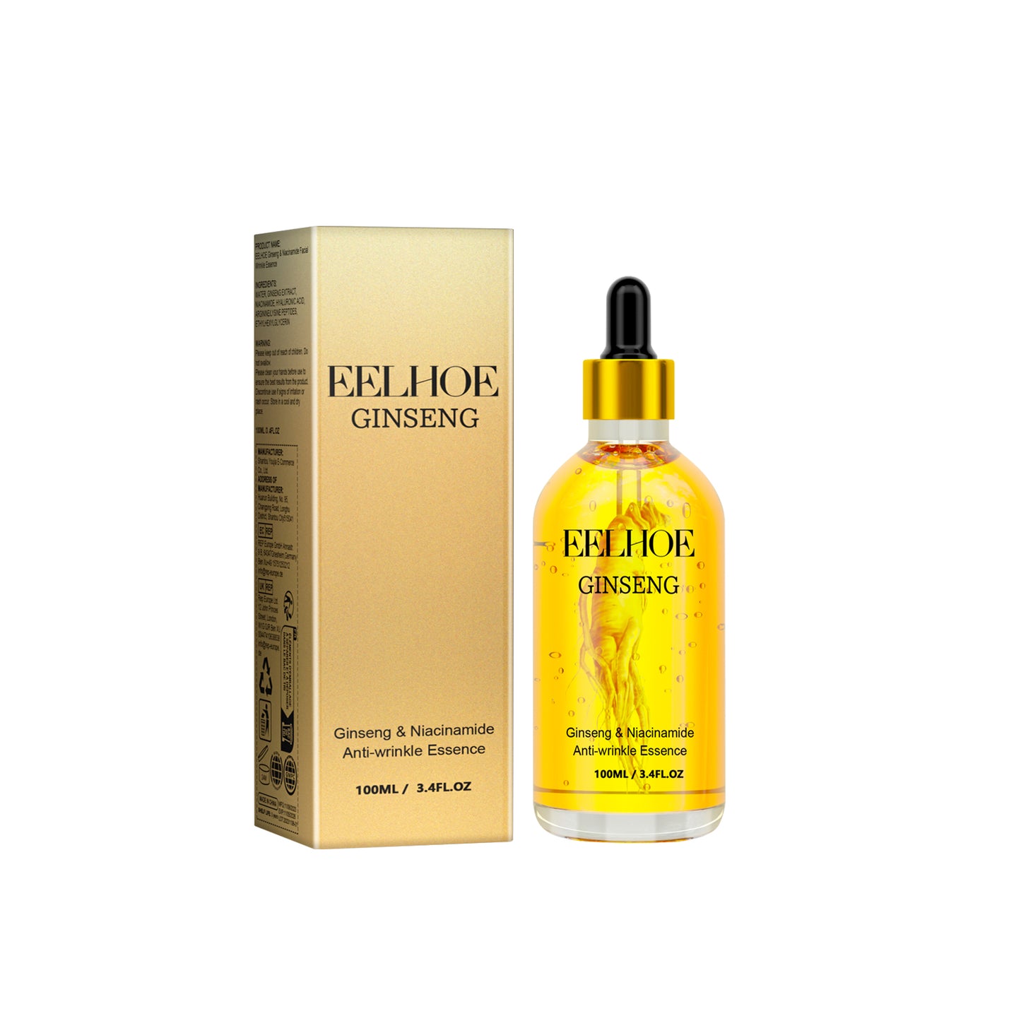 EELHOE Ginseng Essence Facial skin moisturizing eye area delicate elasticity rejuvenating serum