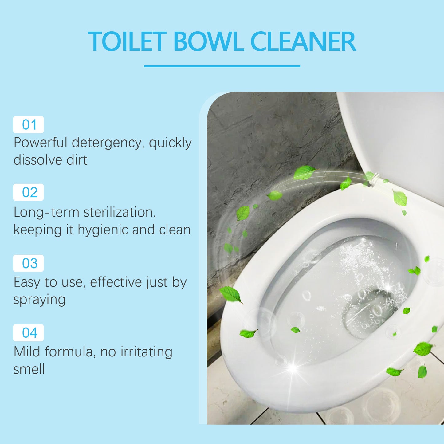 Jakehoe Splashing Foam Toilet Cleaner Toilet Bathroom Stain Removal Deodorizing Foam Cleaner