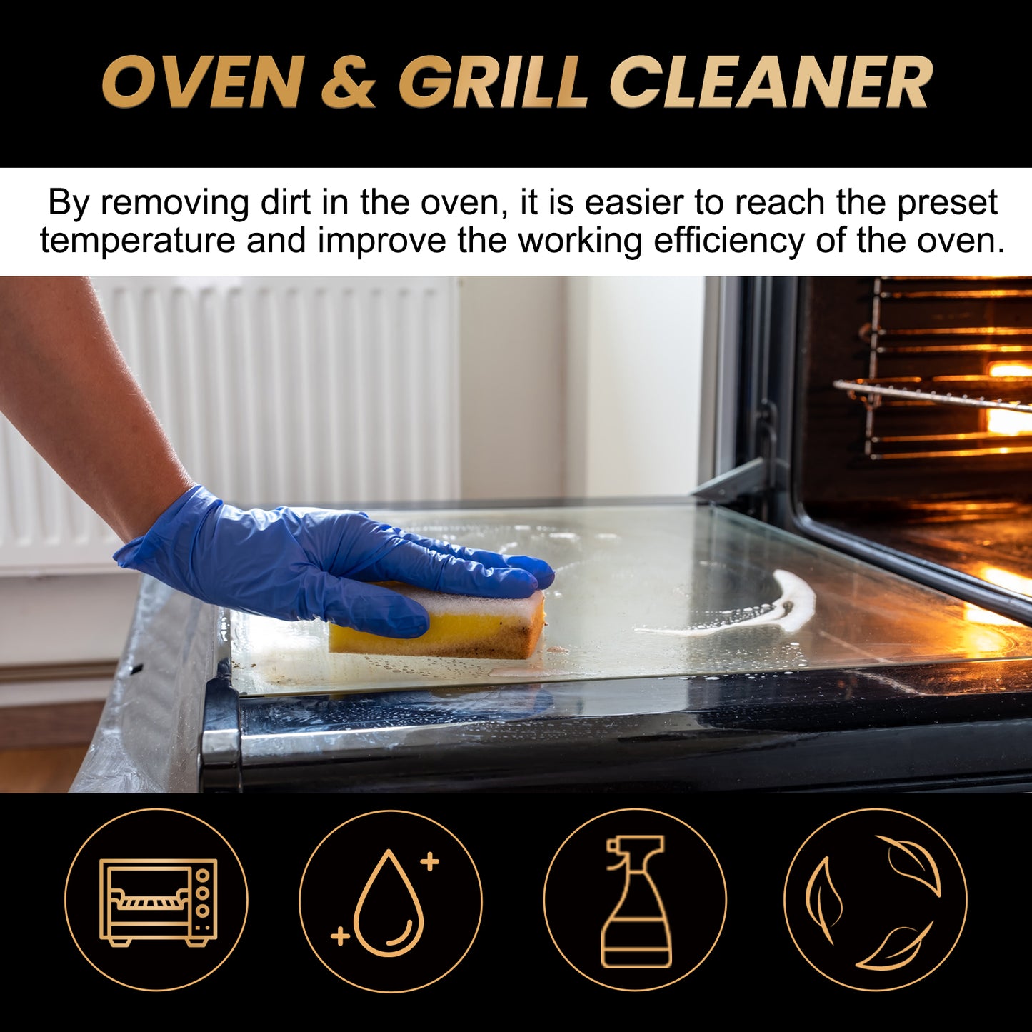 Jakehoe Stove Oven Foam Cleaner Oven Rack Special Decontamination Deodorization Odor Removal Degreaser