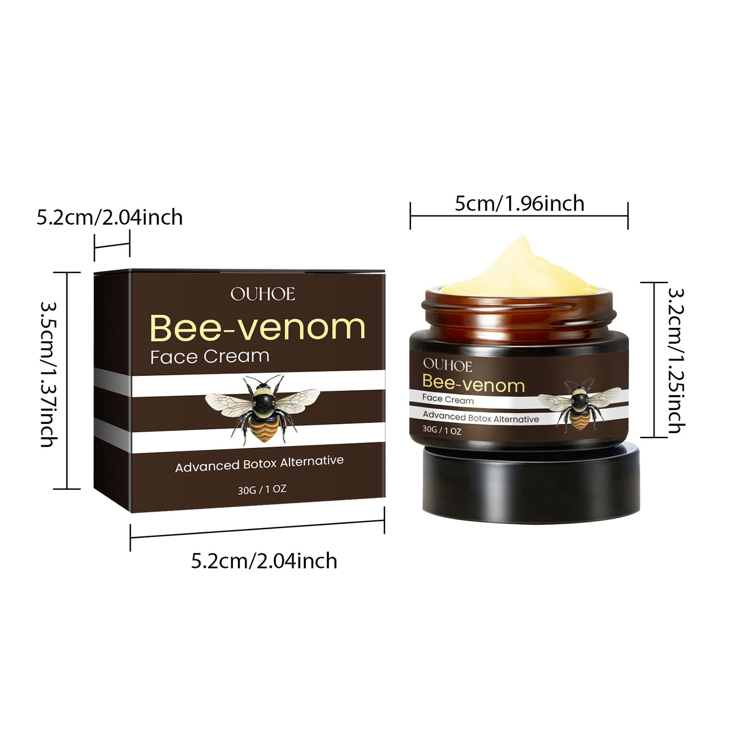 OUHOE Bee Venom Firming Cream Gentle Moisturizing Hydrating Nourishing Firming Skin Care Rejuvenating Cream