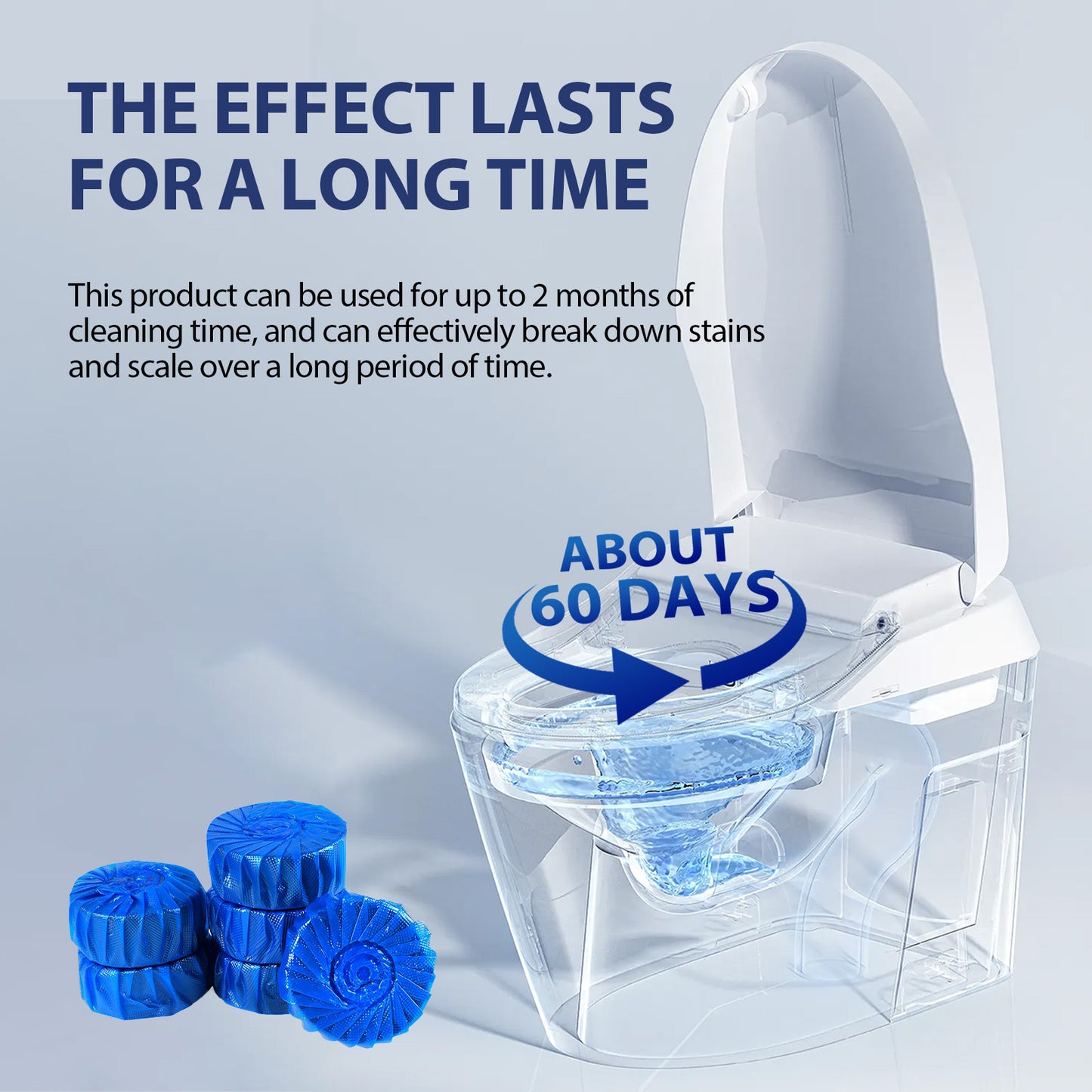 Jue-Fish Toilet Cleaning Plate Household Toilet Cleaner Descaling Deodorizing Stain Removal Fresh Scent Toilet Cleaning Tablets