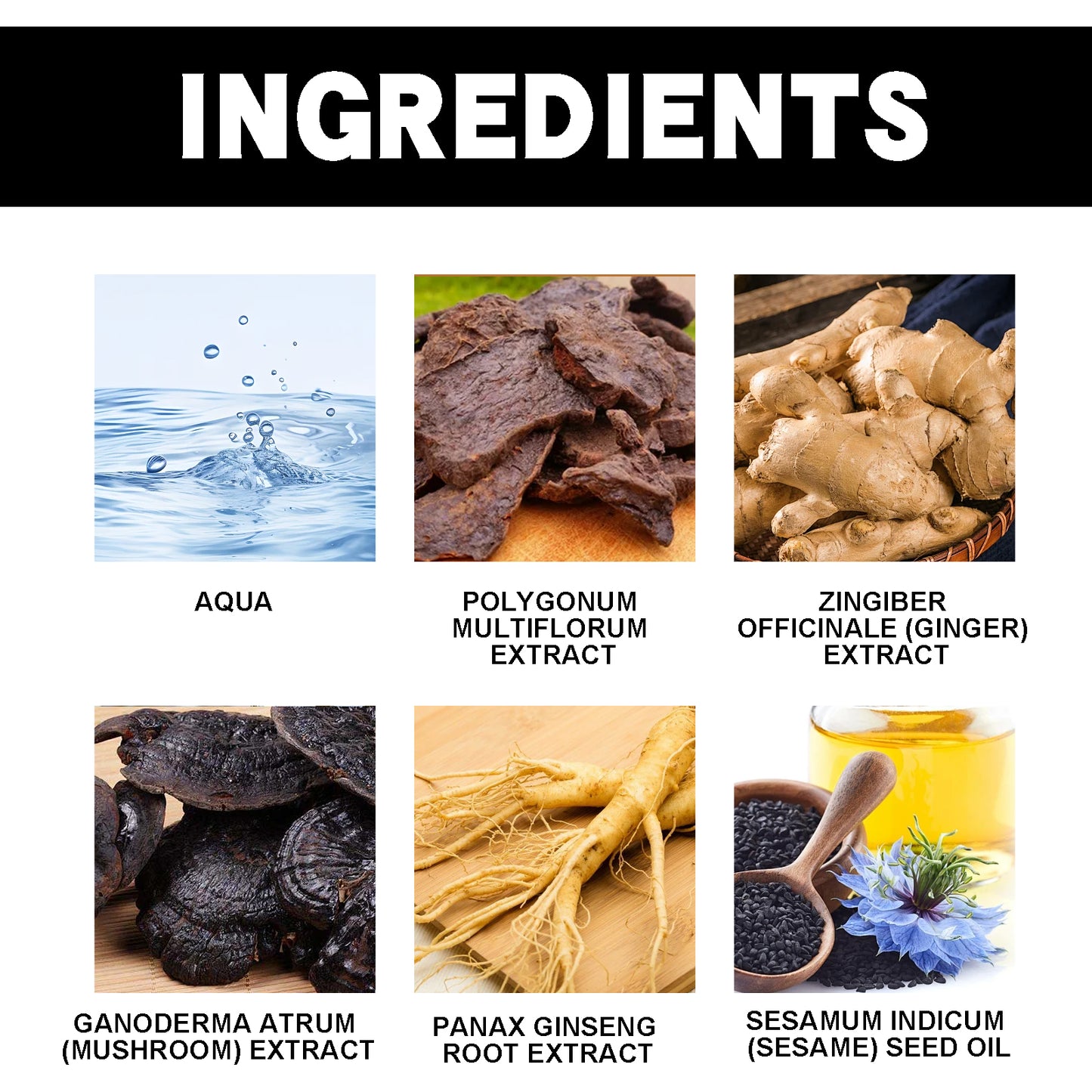 EELHOE Black Hair Shampoo（Natural Brown） Polygonum Multiflorum Essence Black Nourishing Hair Cleansing Repair Smooth Shampoo