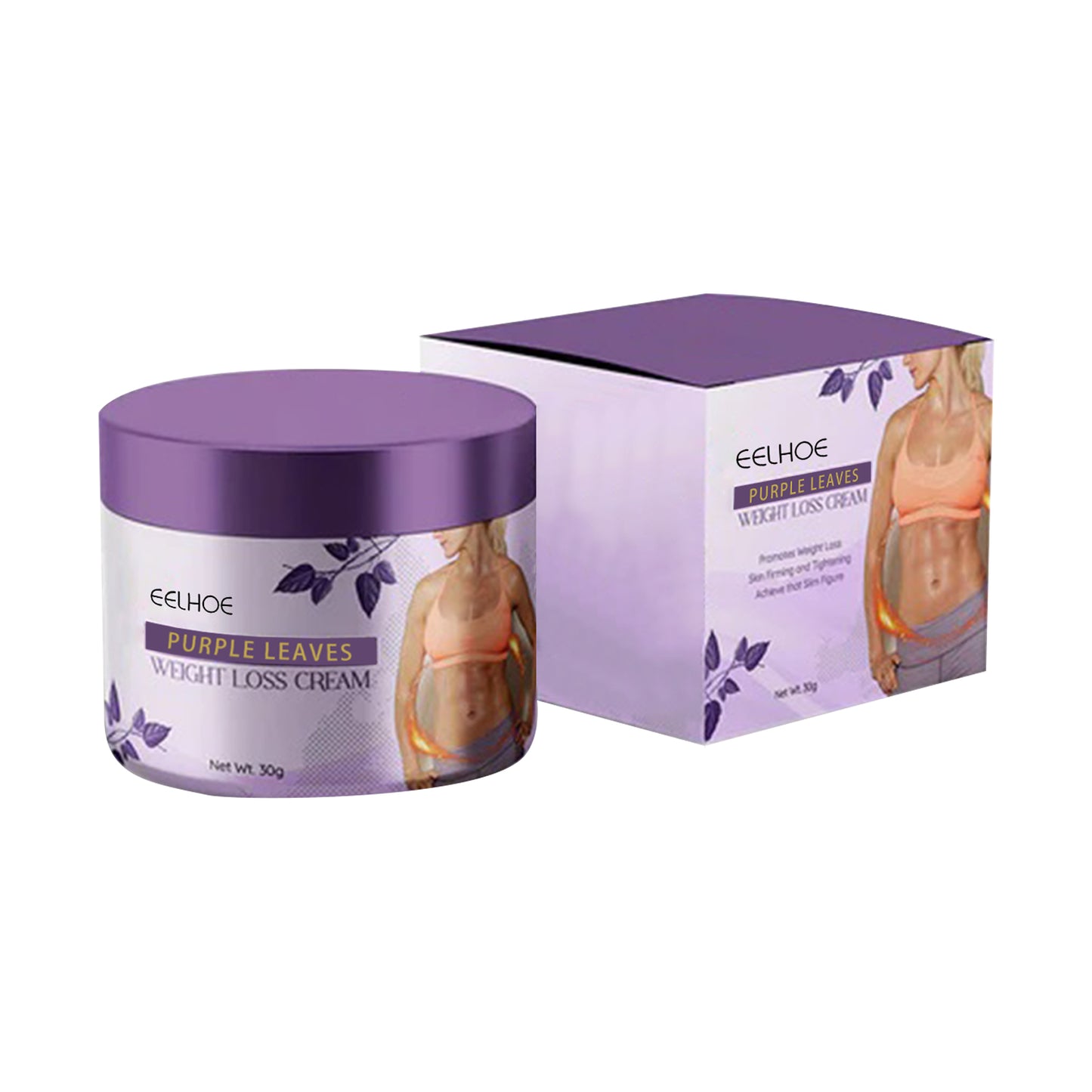EELHOE Purple Leaf Slimming Cream Body Shaping Firming Skin Slim Waist Curvy Body Slimming Moisturizing Cream