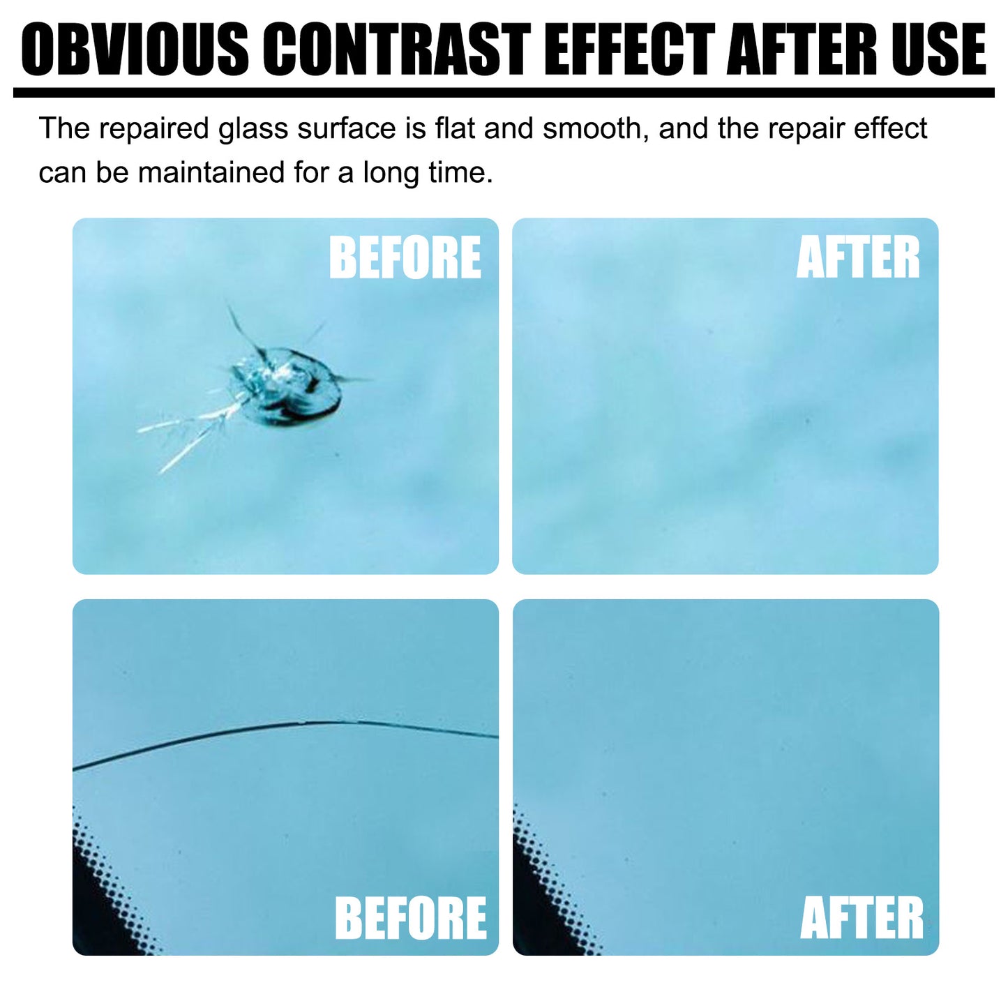 Homonth Car Windshield Repair Kit Car glass crack and scratch multifunctional adhesive repair fluid