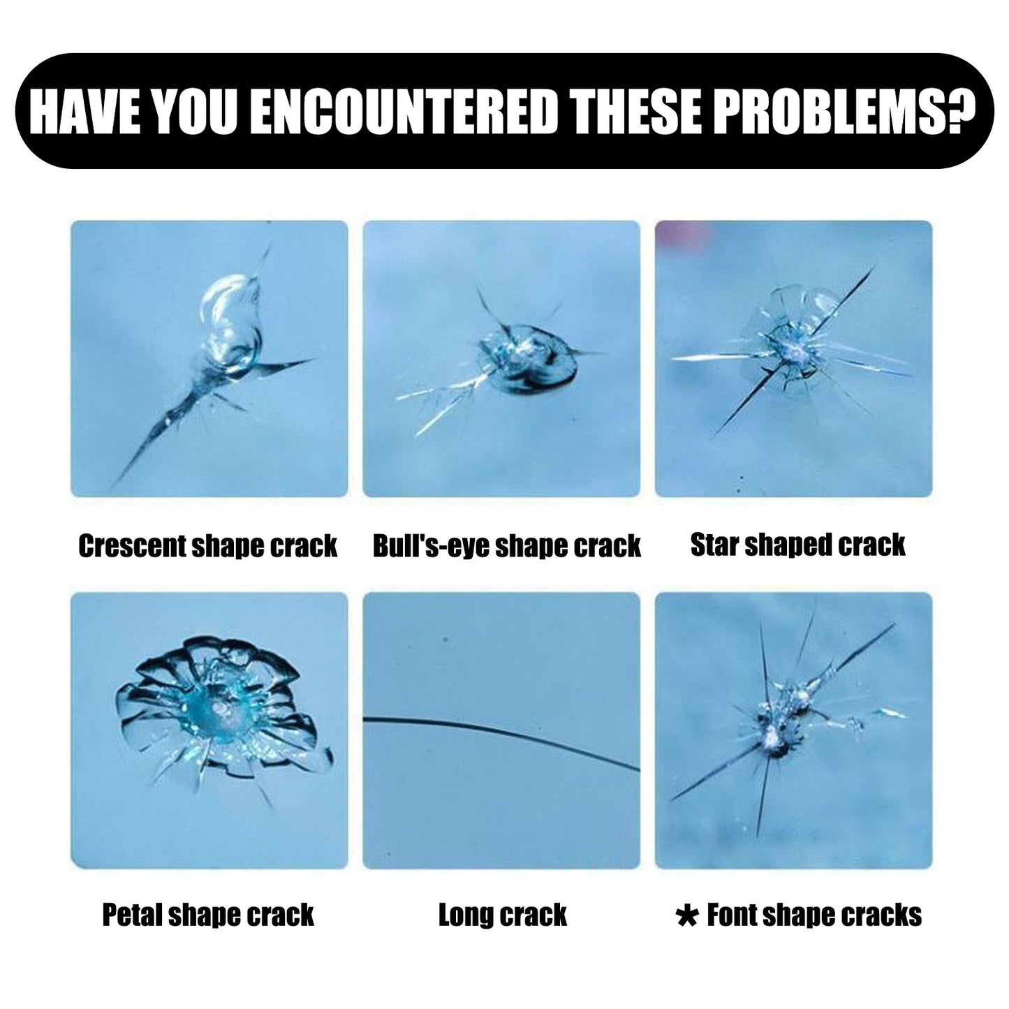 Homonth Car Windshield Repair Kit Car glass crack and scratch multifunctional adhesive repair fluid