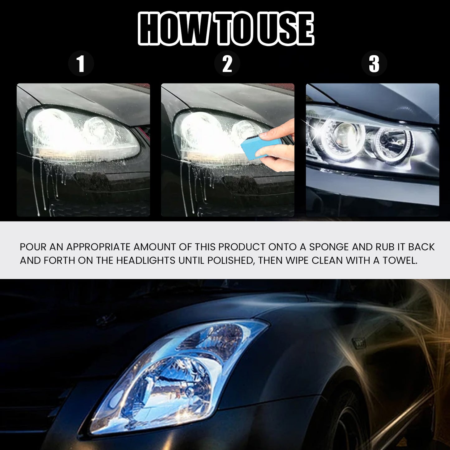 Rayhong Car Headlight Restoration Polishing Liquid Car Headlight Scratch Repair Renovation Maintenance Brightening Coating Polishing Liquid