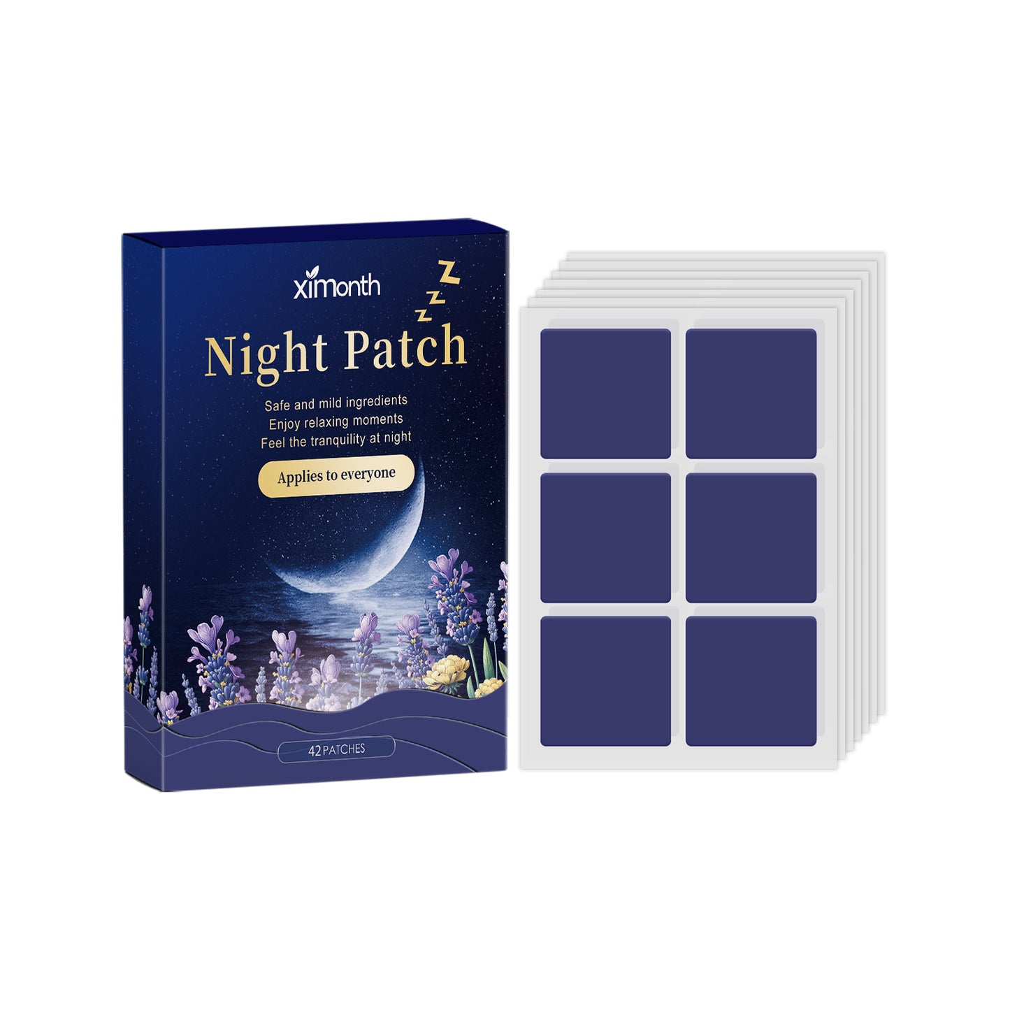 Ximonth Lavender Sleep Patch Night Care Sleeping Atmosphere Soft Fragrance Sleep Body Care Patch
