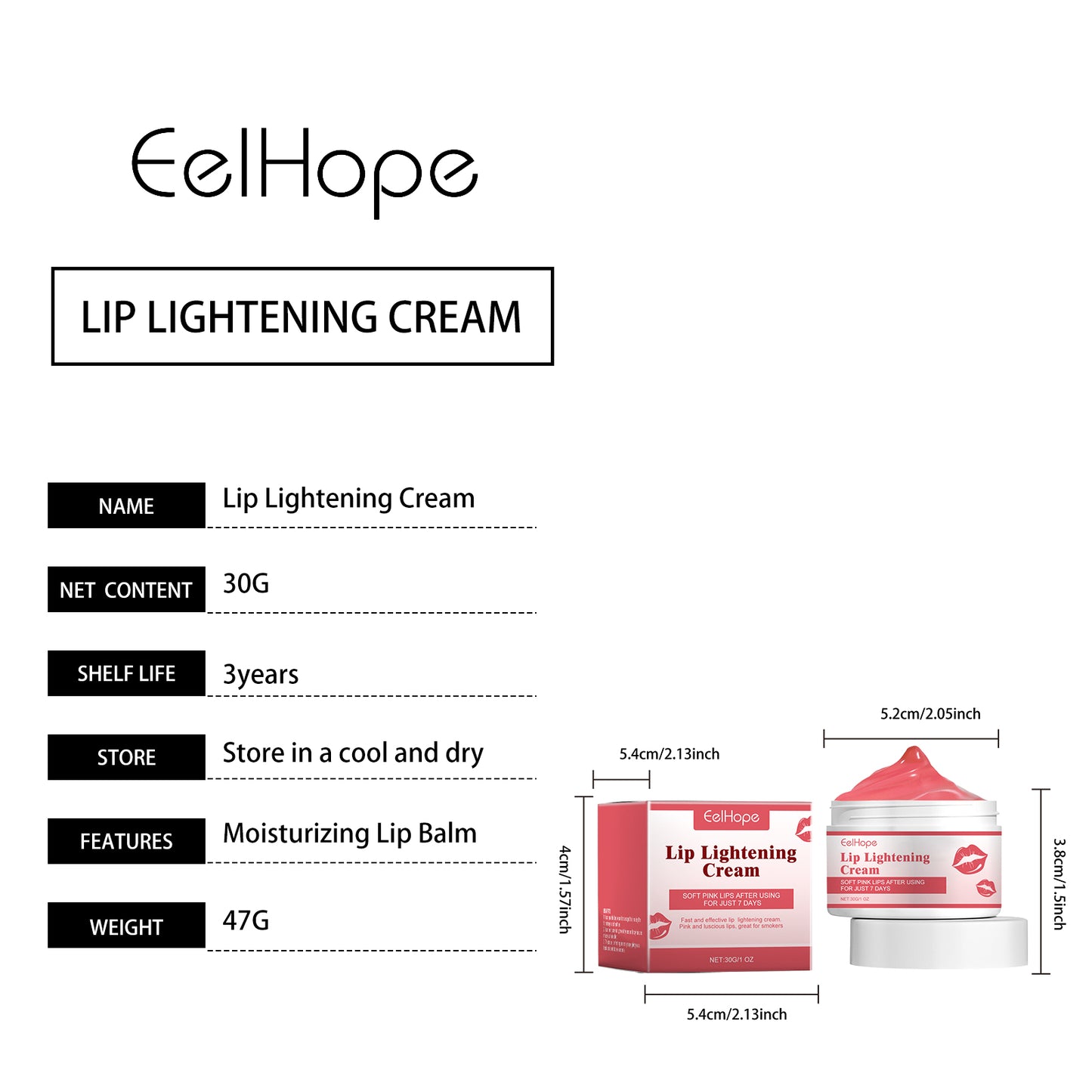 Eelhope Moisturizing Lip Balm Moisturizing and hydrating lip care balm