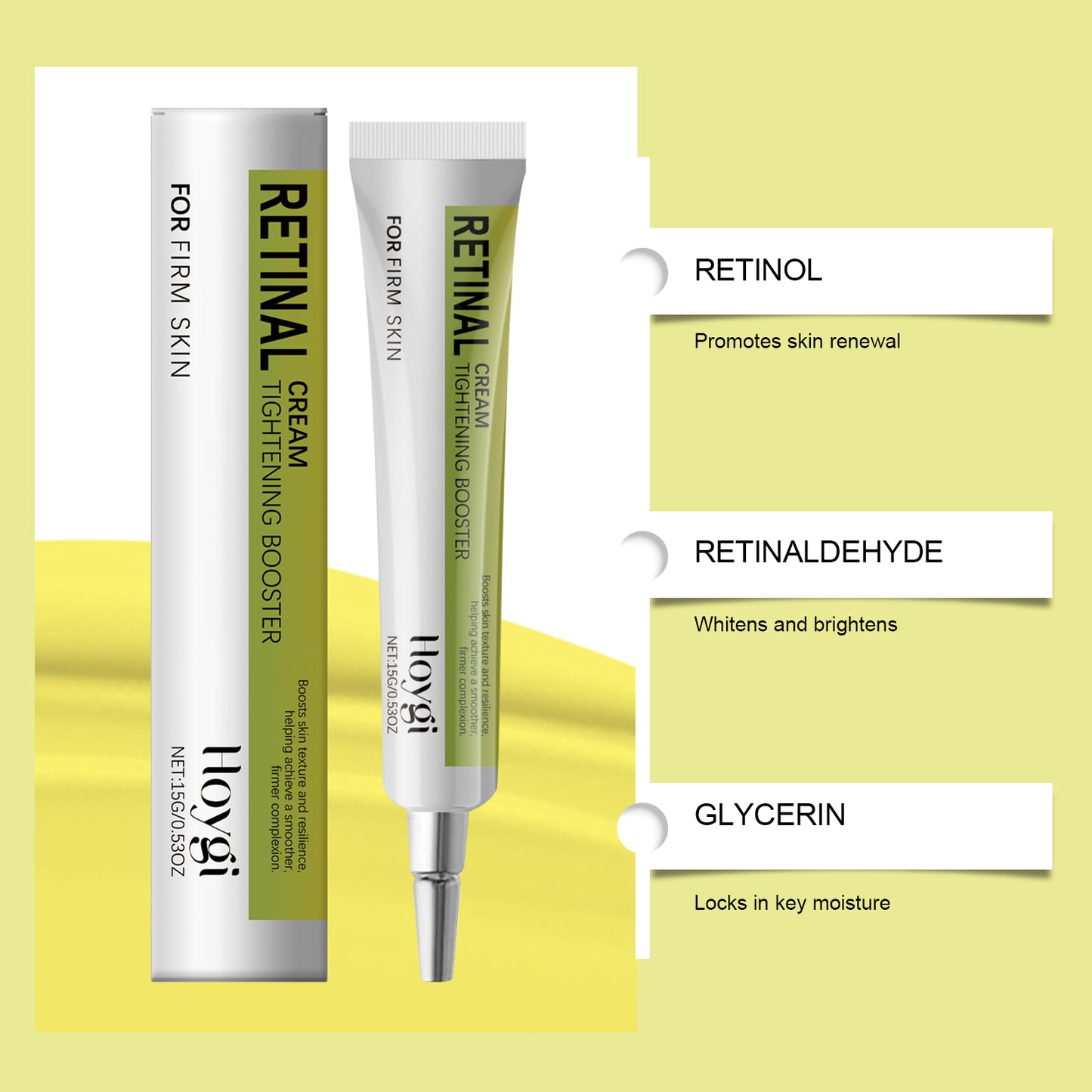 Hoygi Retinol Firming Eye Cream Gentle Care Nourishing Eye Skin Elastic Moisturizing Eye Cream