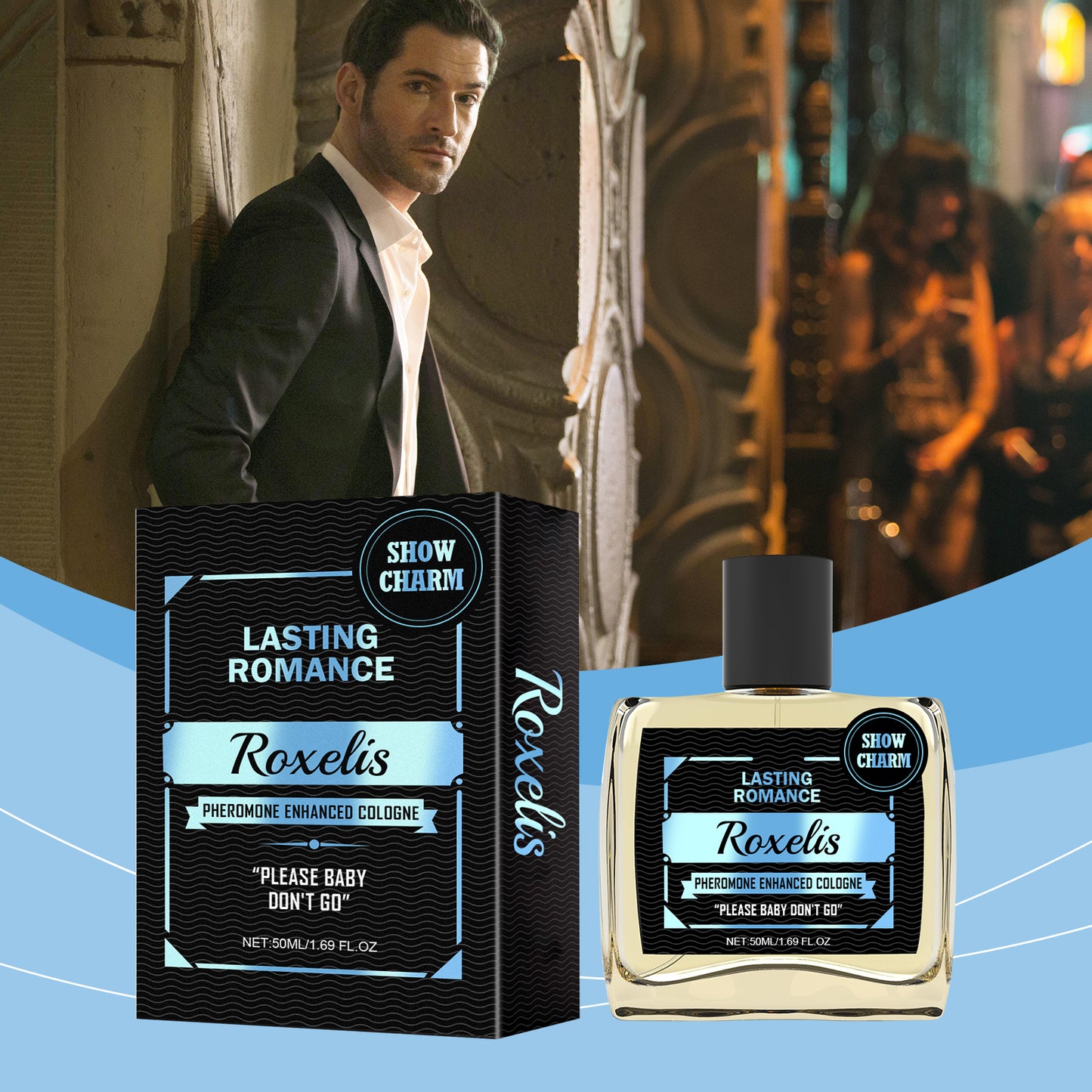 Roxelis Men's Cologne Portable Natural Fresh Non-Pungent Charm Bonus Gentle Fragrance Men's Eau de Toilette