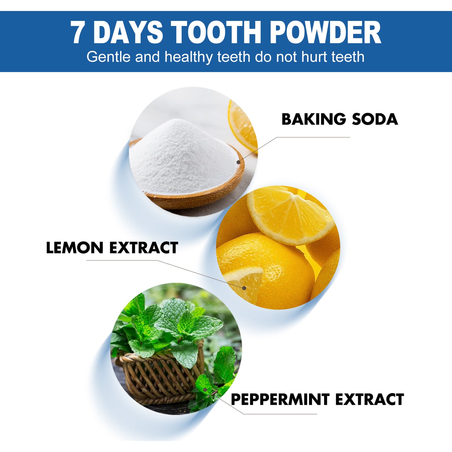 OUHOE Teeth Whitening Cleaning Powder Teeth Whitening Stain Removal Freshening Oral Teeth Cleaning Powder