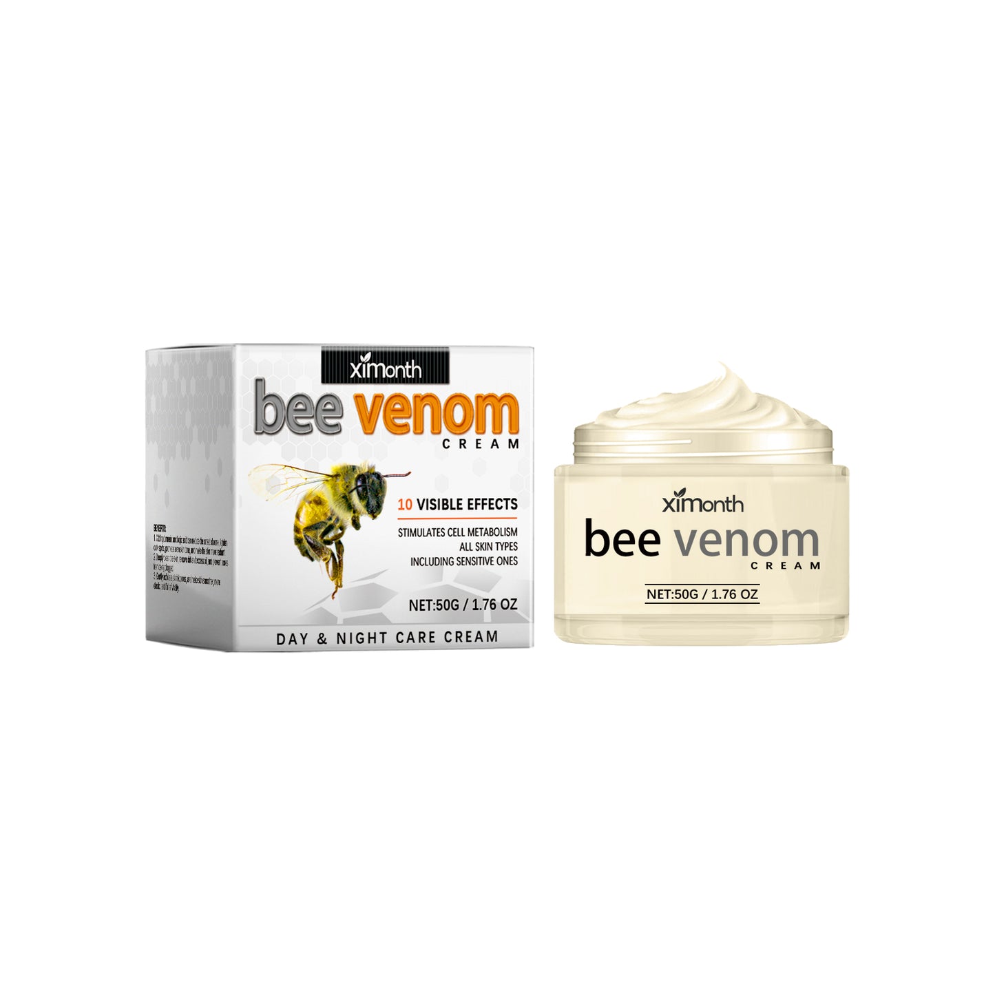 ximonth Bee Venom Anti-Wrinkle Firming Cream Facial skin moisturizing and hydrating cream for reducing fine lines and lifting skin tone