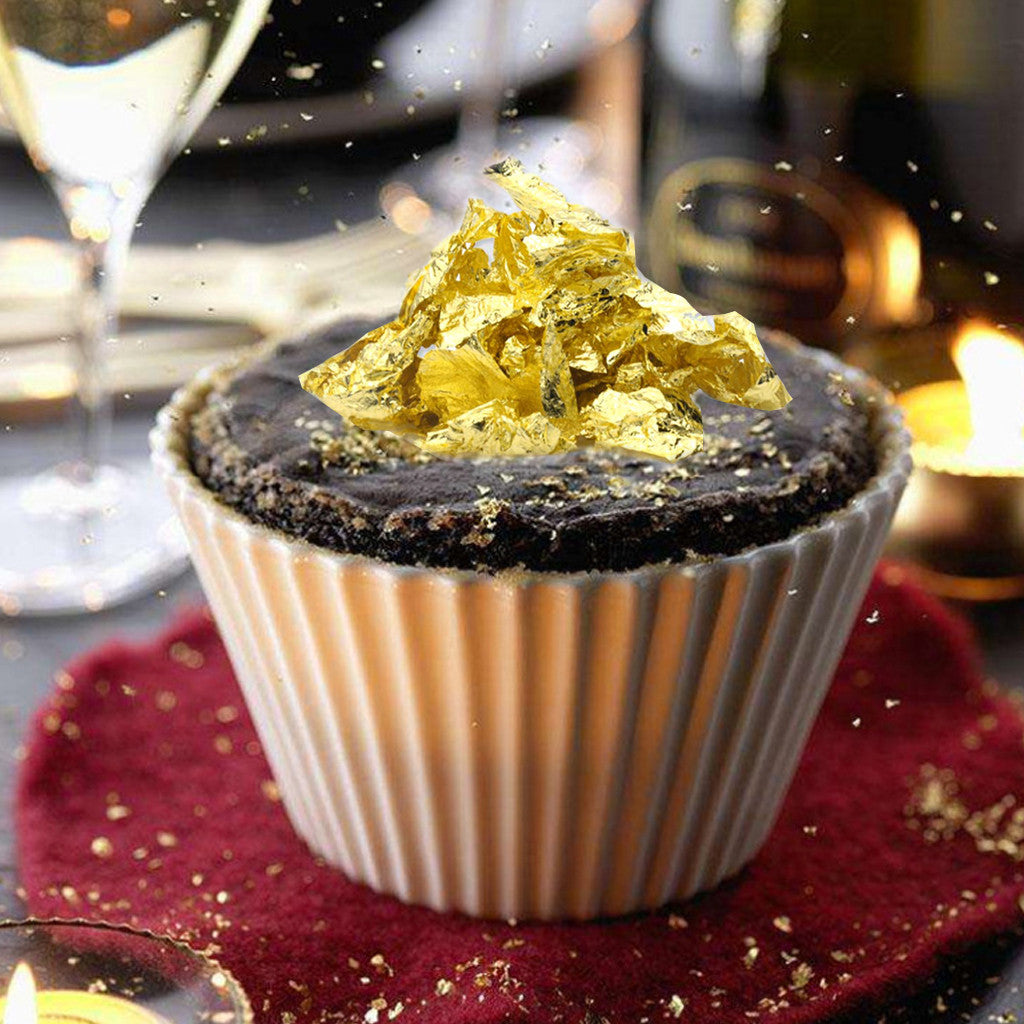 EELHOE Gold Foil Paper Pastry Decorations Pastry Decoration Mask Care Multi-use Decoration Supplies
