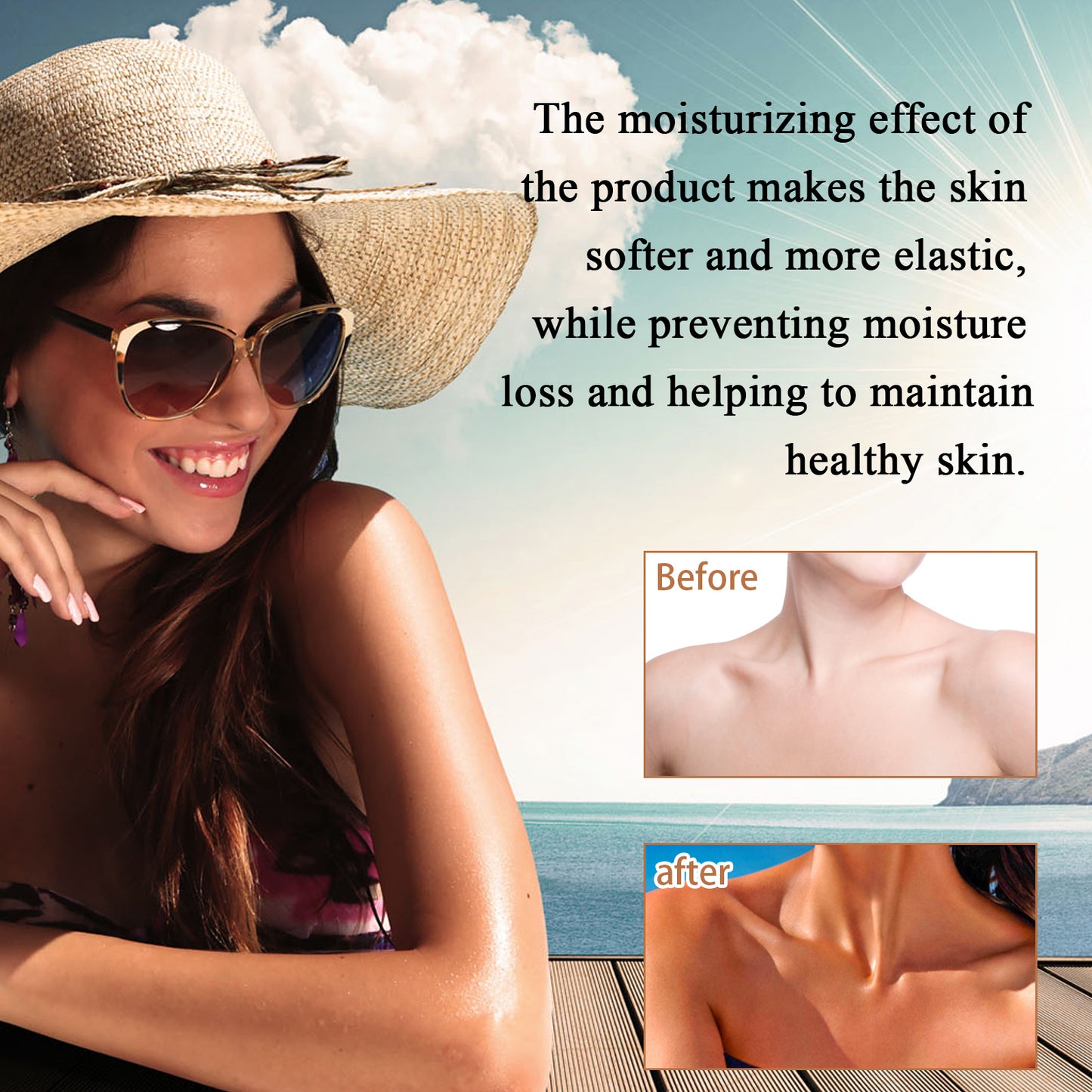 OceAura Blackening Mousse Body Blackening Wheat Skin Tone Hydrating Moisturizing Deep Nourishing After-Sun Repair Cream