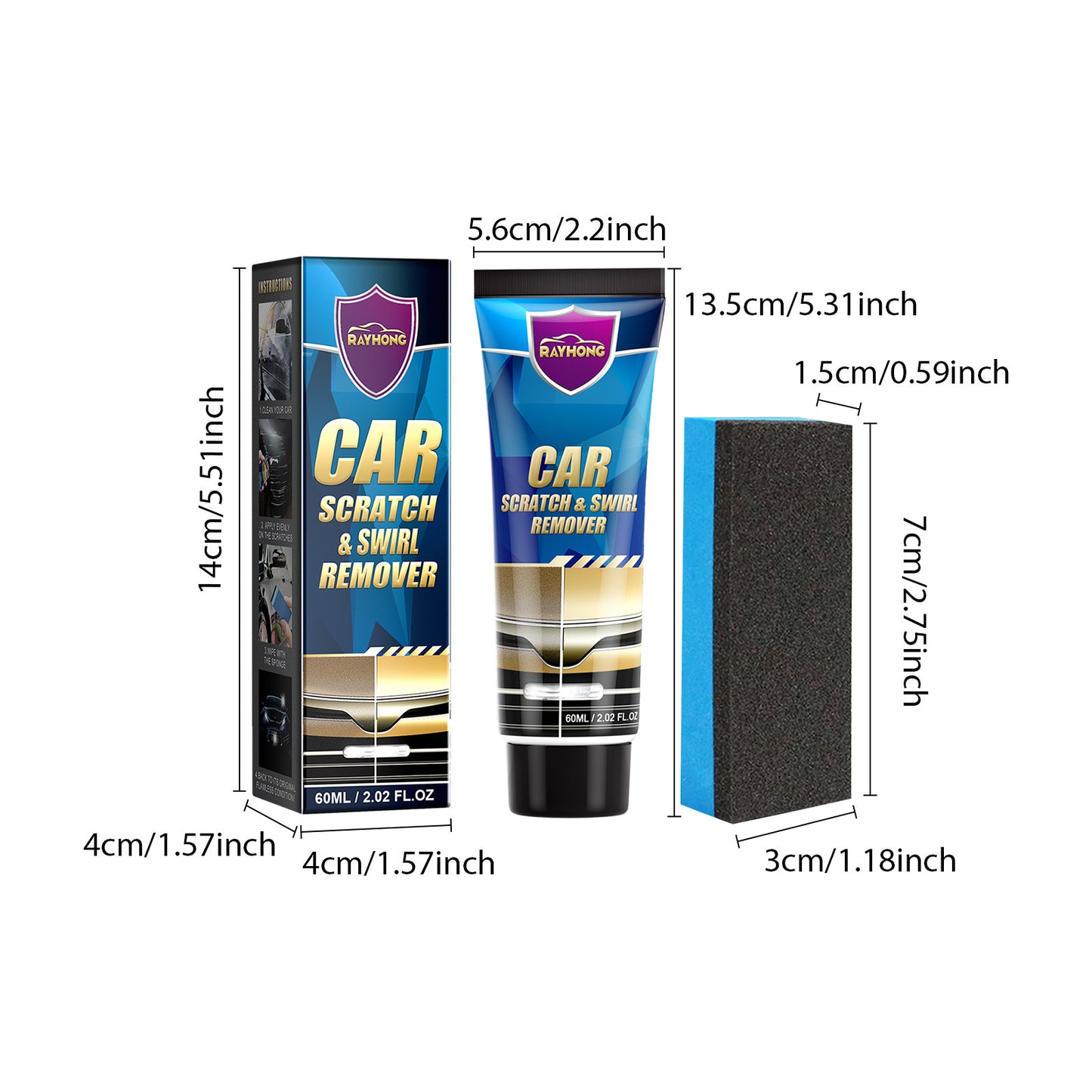 Rayhong Car Scratch Repair Paste Car Maintenance Refurbishment Paint Scratch Polishing Repair Paste