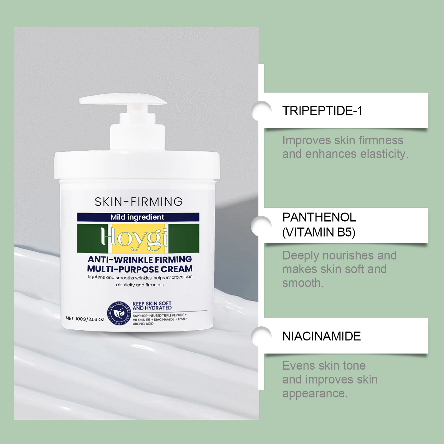 Hoygi Moisturizing facial cream Nourishing facial hydrating moisturizing softening skin care delicate rejuvenating cream