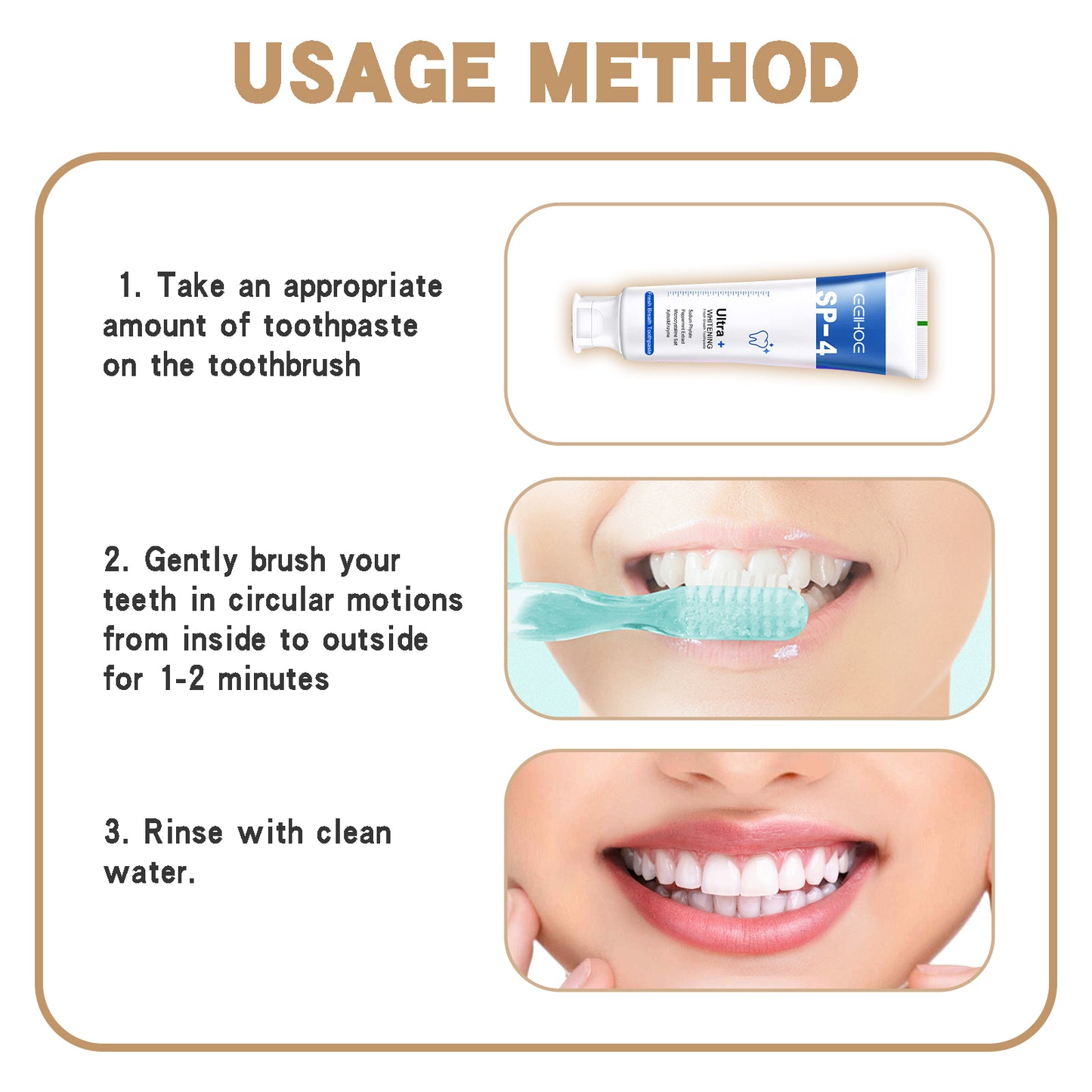 EELHOE Probiotic Whitening Toothpaste Clean teeth, eliminate bad breath, care for oral health, daily teeth cleaning, brightening care toothpaste