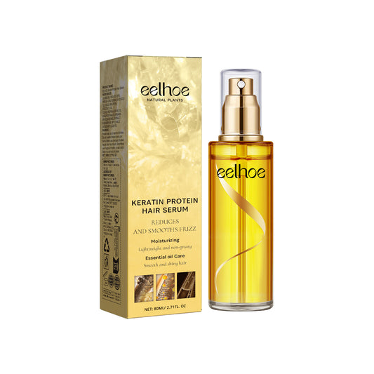 EELHOE Keratin Hair Serum Spray Hair Repair Improves Dry Frizzy Curly Hair Hair Oil Essence