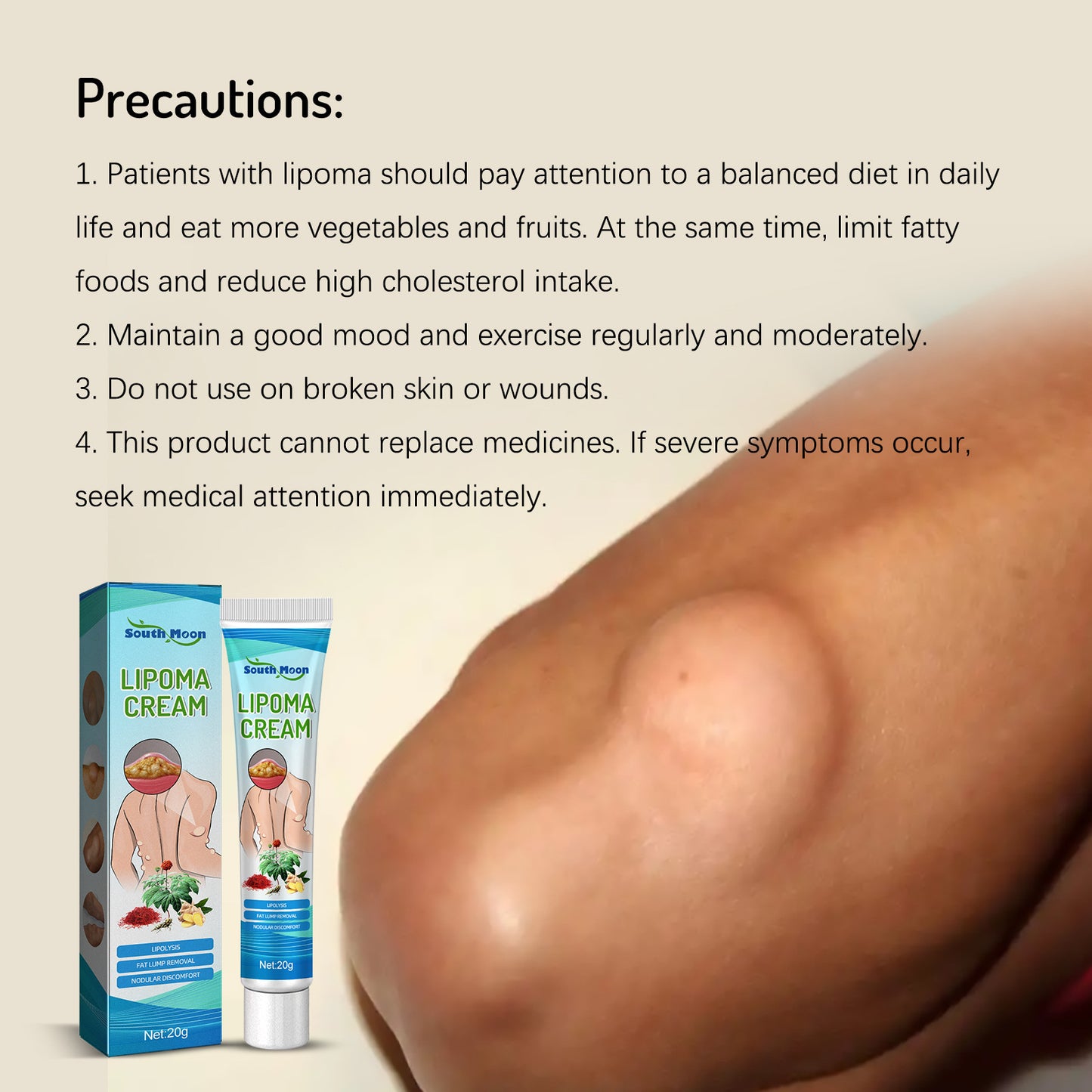 South Moon Body Care Balm Mild ingredients for daily massage care, refreshing and non-sticky on leg skin