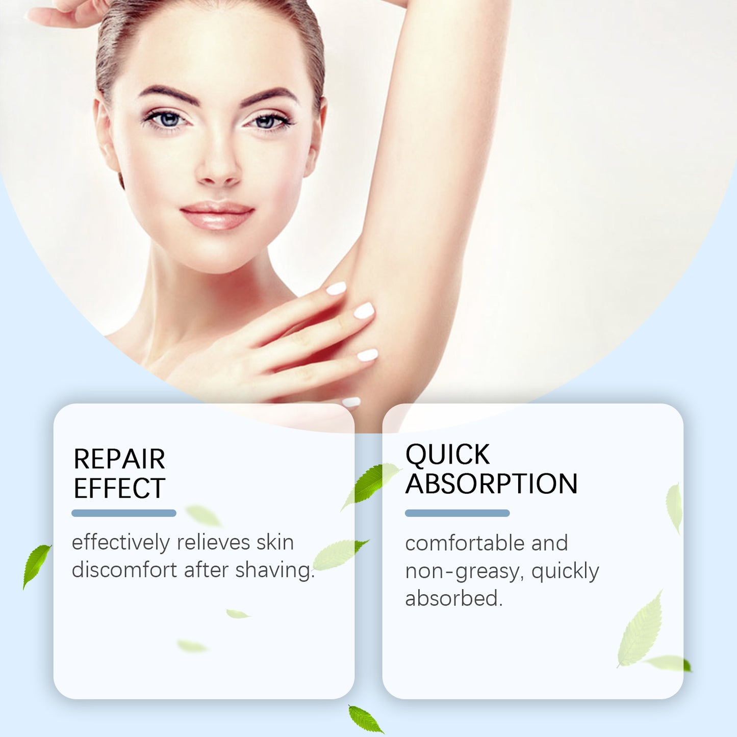 Jaysuing Post-Shave Soothing Roll-On Gentle Cleansing Armpit Moisturizing Soothing Skin Essence