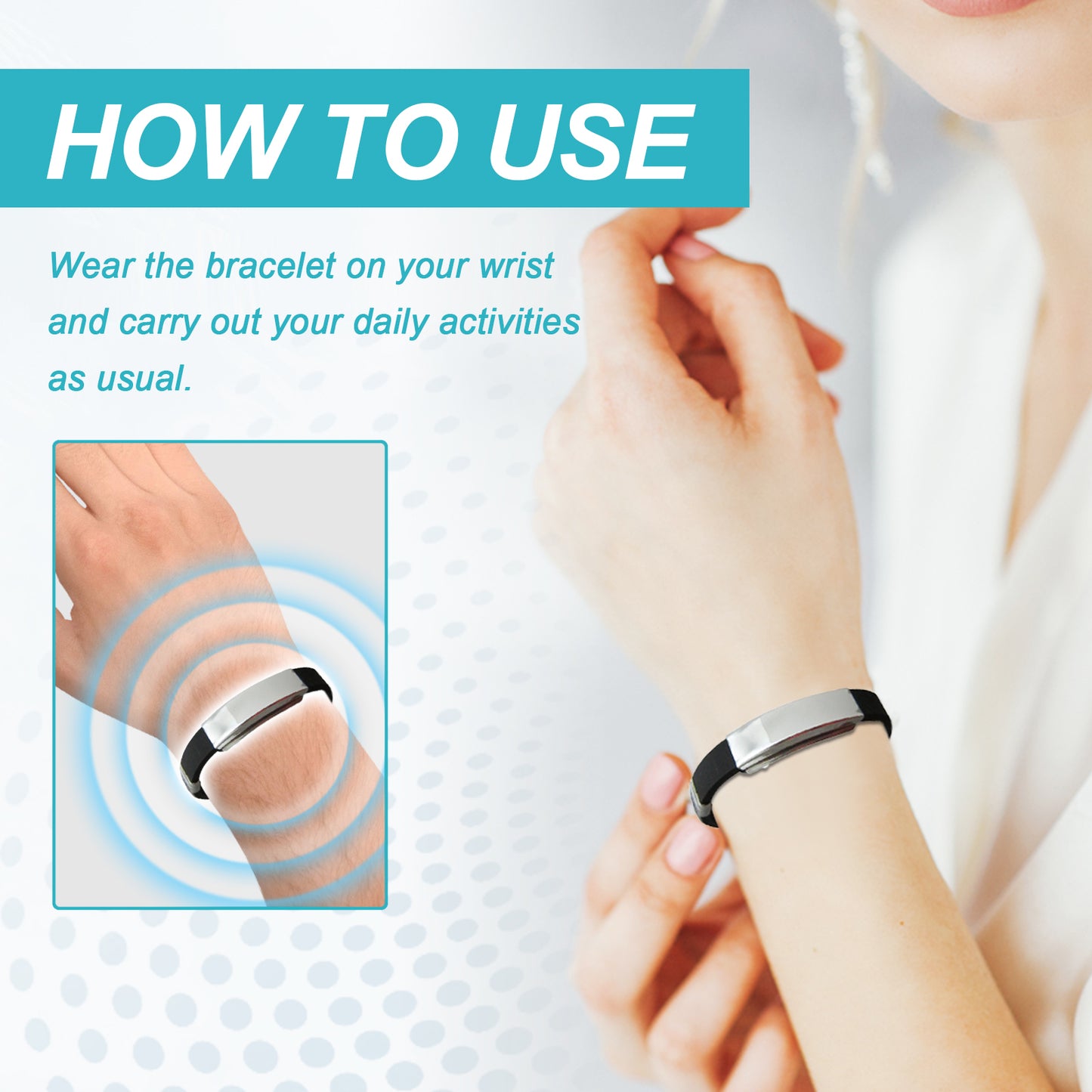 South Moon Ion Bracelet Firming Belly and Thigh Fat, Relieving Dizziness and Body Discomfort, Care Bracelet