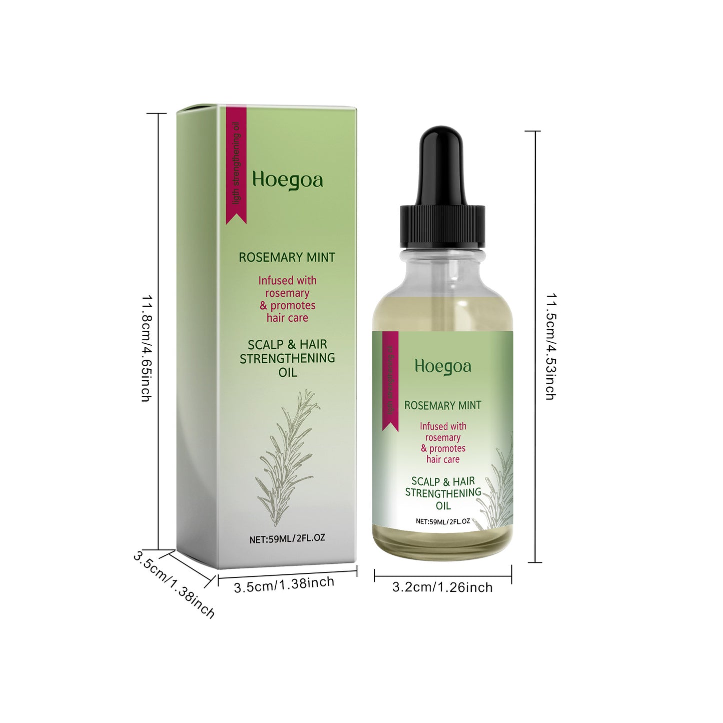Hoegoa Rosemary Hair Treatment Oil Thick hair, smooth hair, dry and damaged hair care