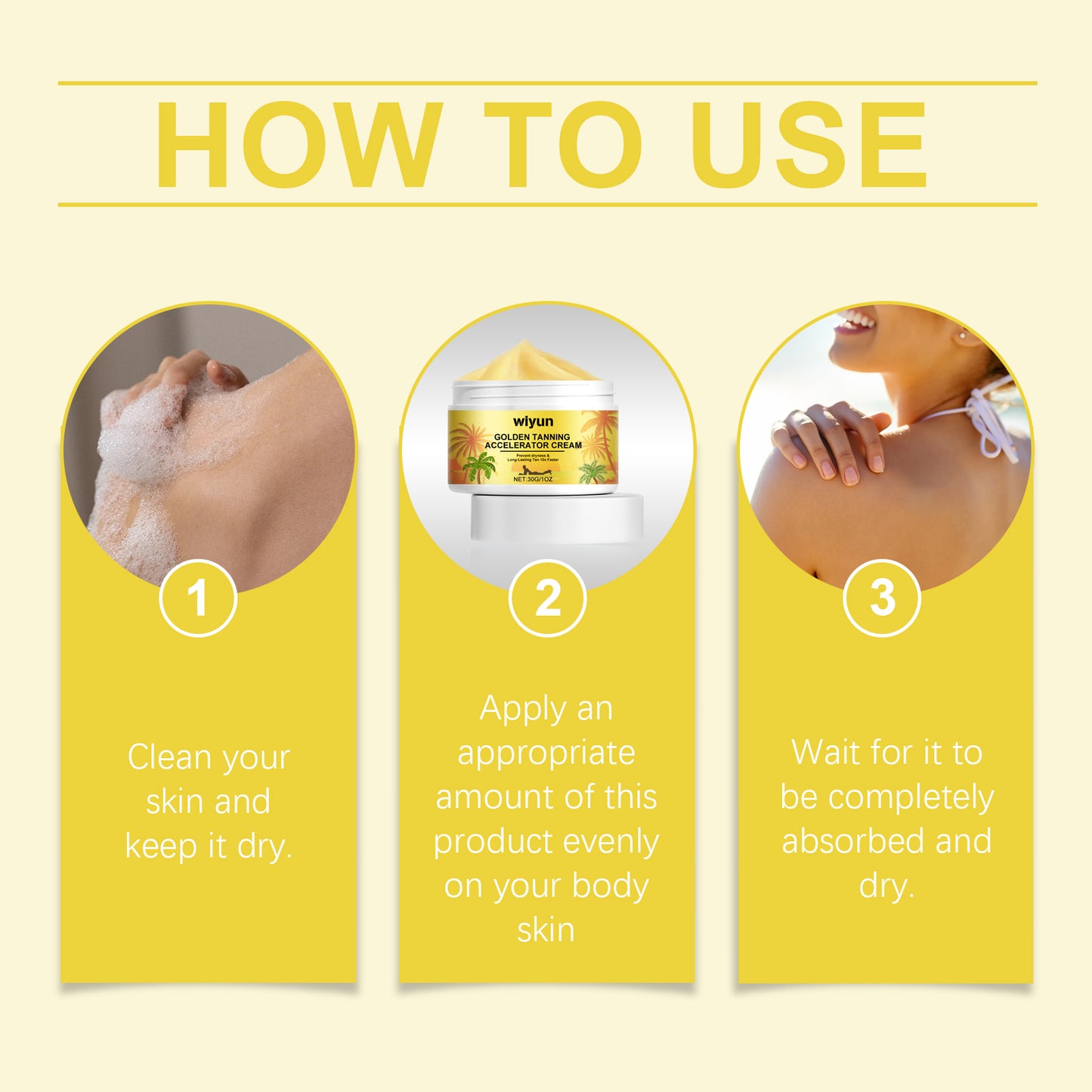 WIYUN Darkening Cream Summer Outdoor Sunbathing Even Skin Tone Create Wheat-colored Bronze Skin Tanning Cream