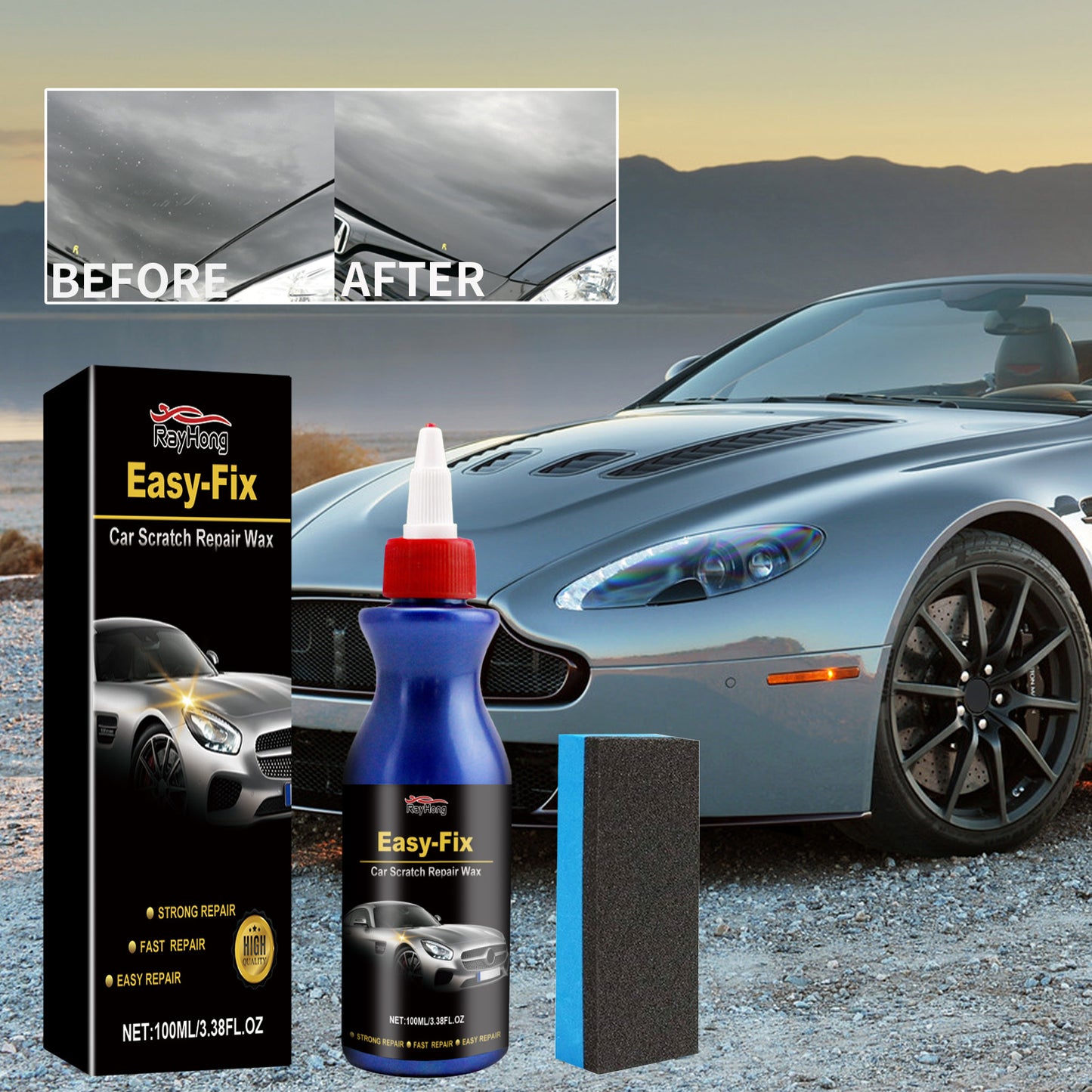 Rayhong Car Scratch Repair Wax Car Paint Scratch Repair Abrasive Polishing Coating Paint Maintenance