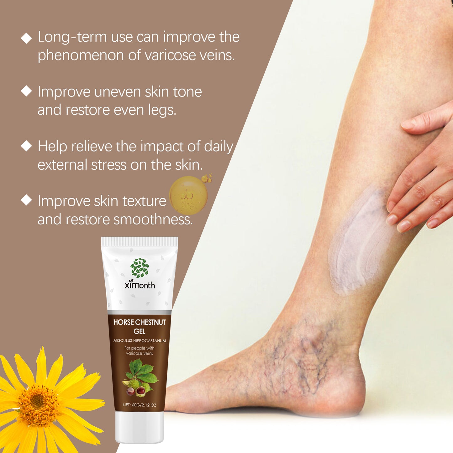 Ximonth Leg Neck Cream Moisturizing and Moisturizing Leg Skin Gentle Care Massage Leg Care Cream