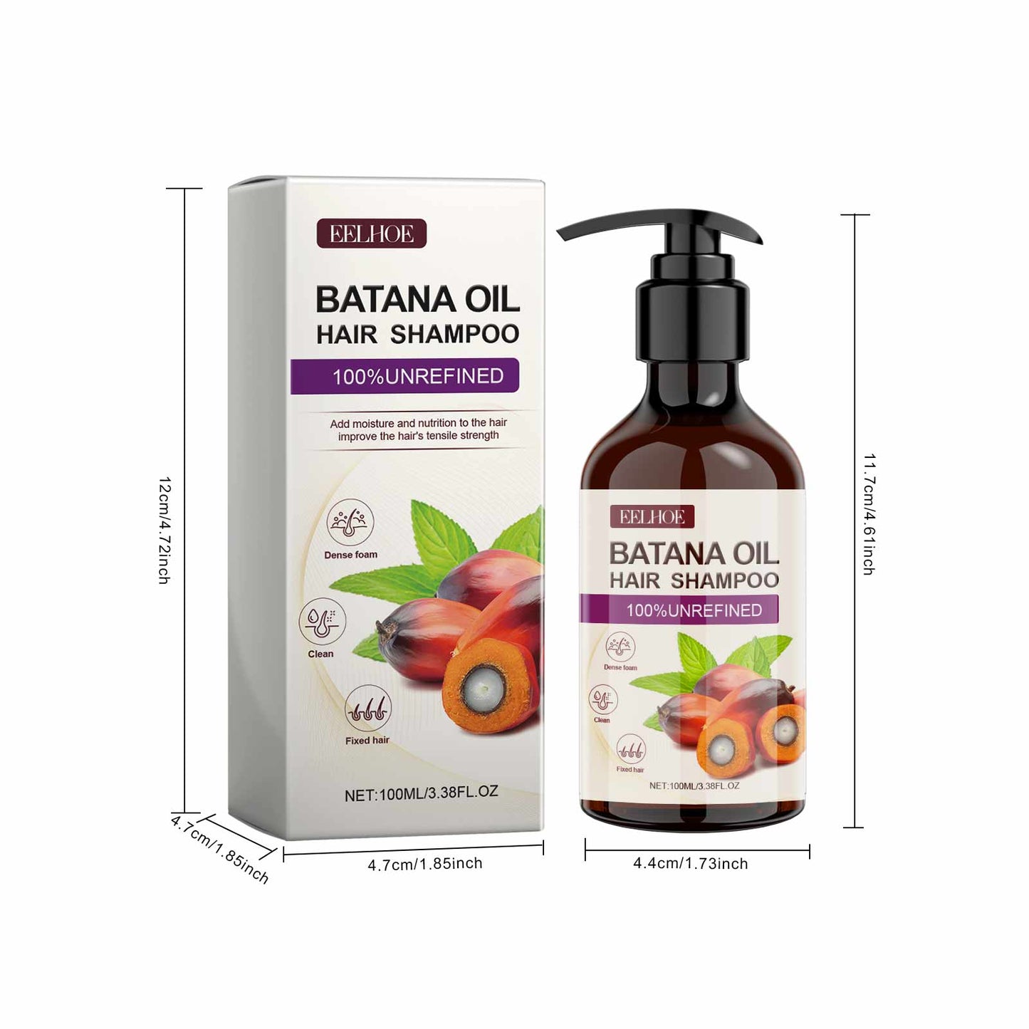 EELHOE Volumising Shampoo Bata Na Smooth and Clean, No Frizz, Oil Control, Increases Fluffy Volume