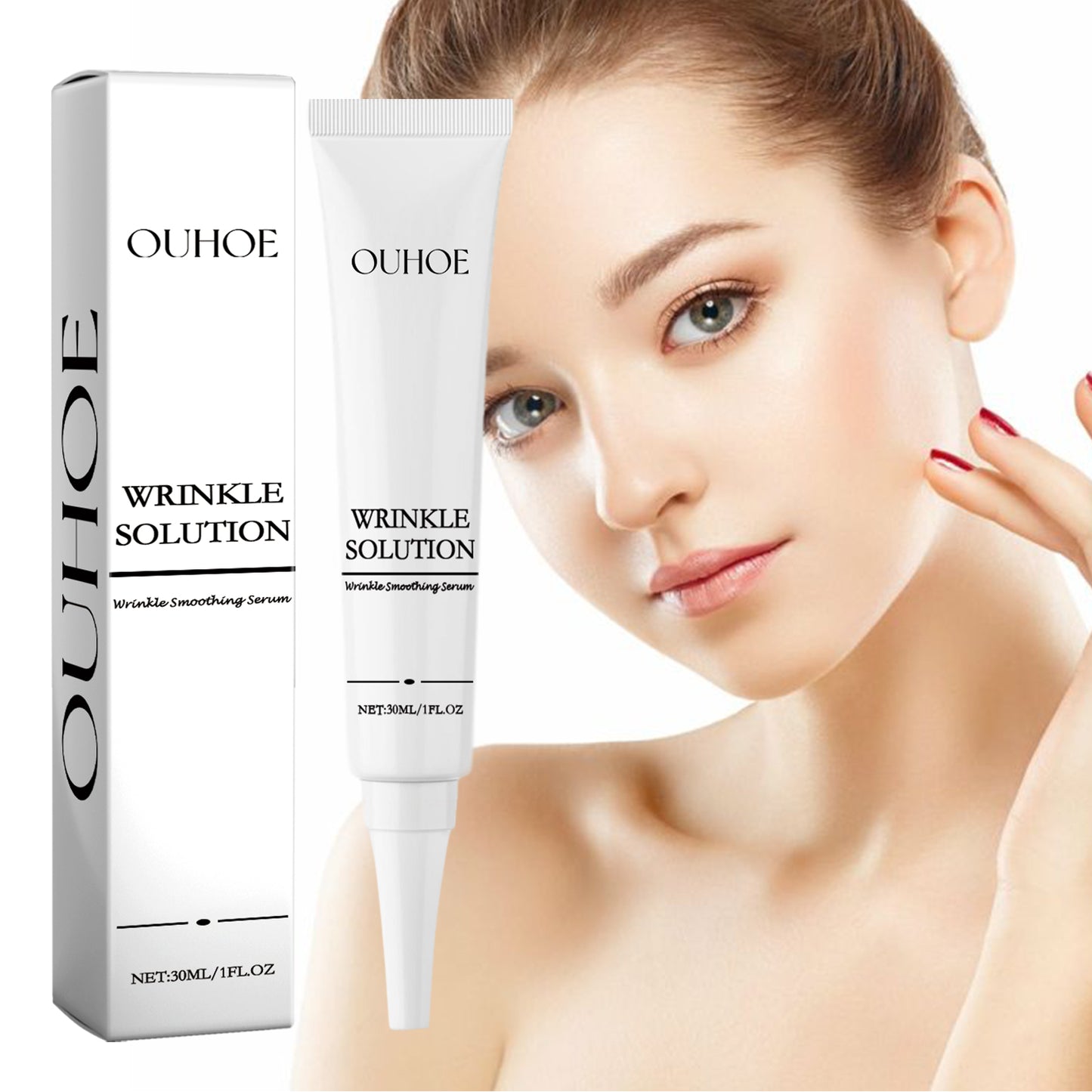 OUHOE Wrinkle Reducing Serum Firm facial skin, reduce fine lines and forehead wrinkles, brighten complexion essence lotion
