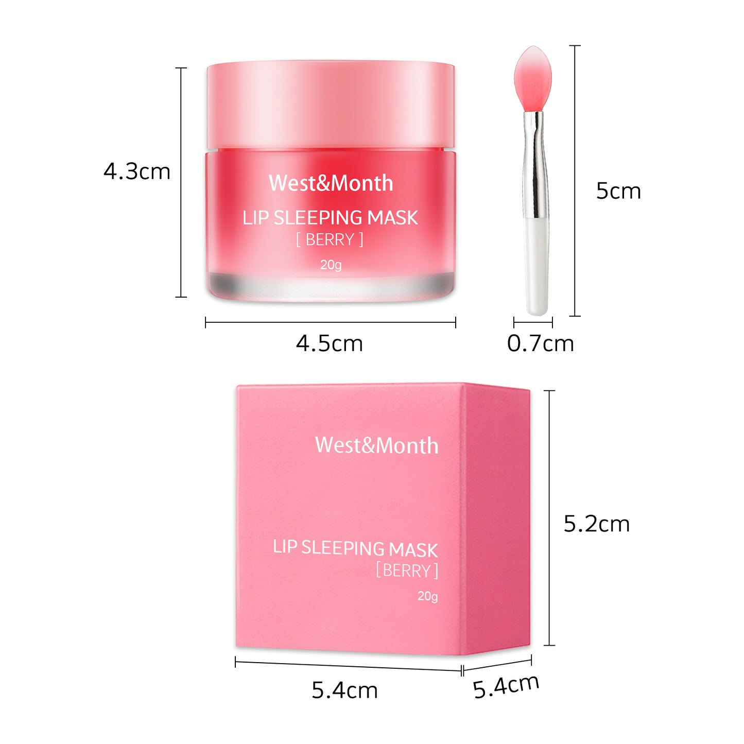 West&Month Jelly Lip Mask Moisturizing and hydrating lip wrinkle reduction nourishing lip skin sleeping jelly lip mask