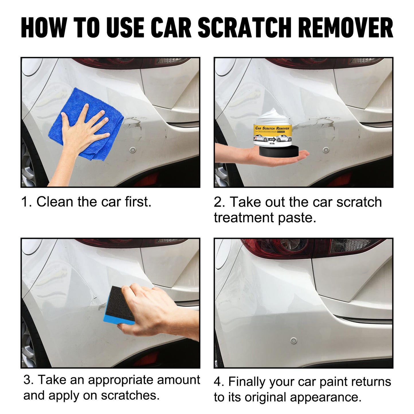 Rayhong Car Scratch Remover Car Paint Scratch Repair Paste Scratch Repair Maintenance Agent