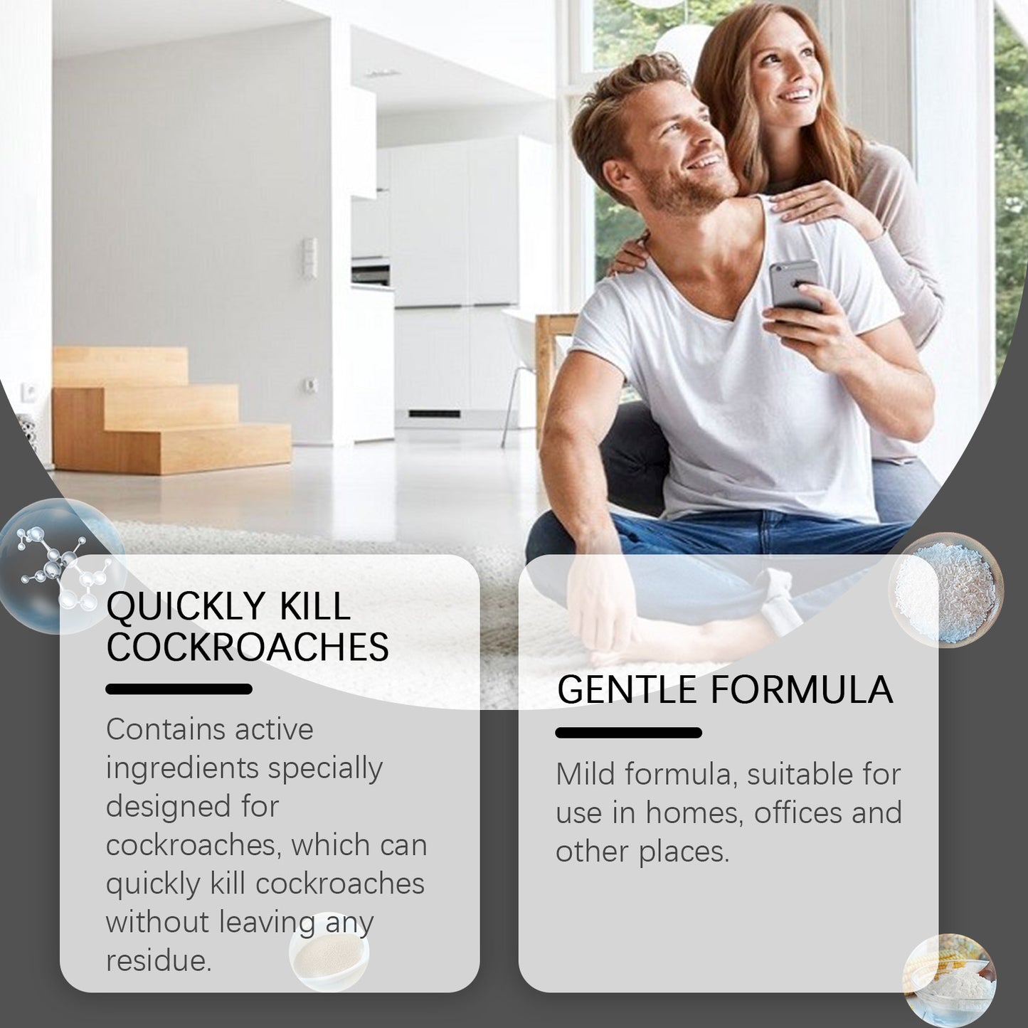 Jue Fish Cockroach Bait Station Living Room Kitchen Bedroom Cockroach Killer and Repellent Household Indoor Cockroach Bait Agent