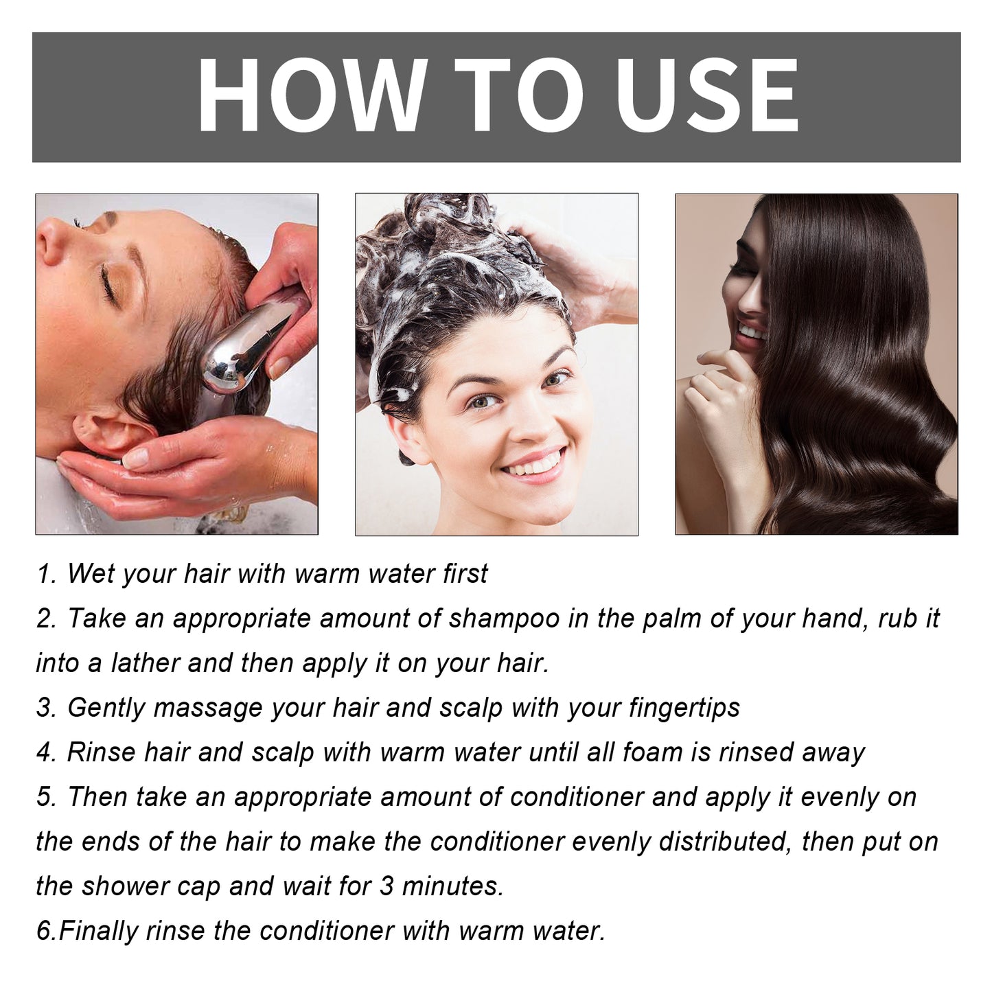 OUHOE Onion Biotin Rosemary Shampoo Set Nourish hair roots and scalp for dense, shiny, and thick hair