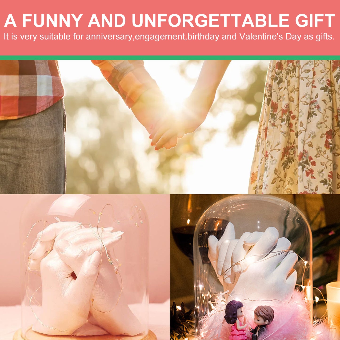 Jue Fish 3D 3D Hand Model DIY Making Clone Powder Print Model Mother's Day Valentine's Day Holiday Gift