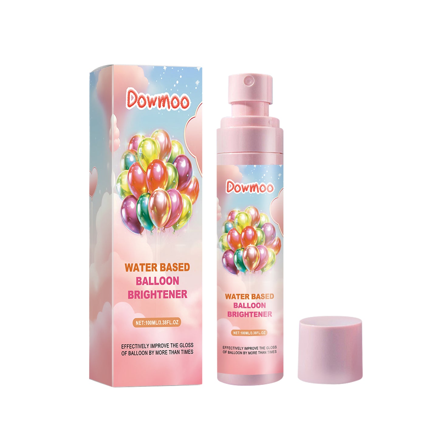 Dowmoo Balloon Brightener Scene Balloon Decoration Appearance Enhancement Glossy Long-lasting Portable Brightening Agent