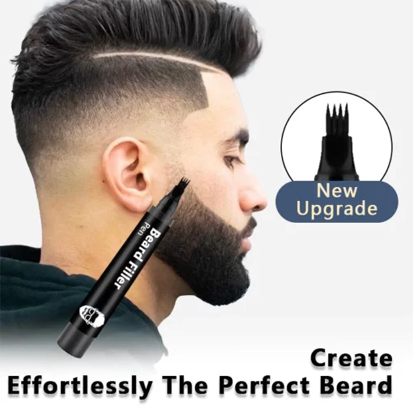 East Moon Beard Filling Pen Detachable Easy-to-Use Filling Pen Easily Create Dense Beard Hairline