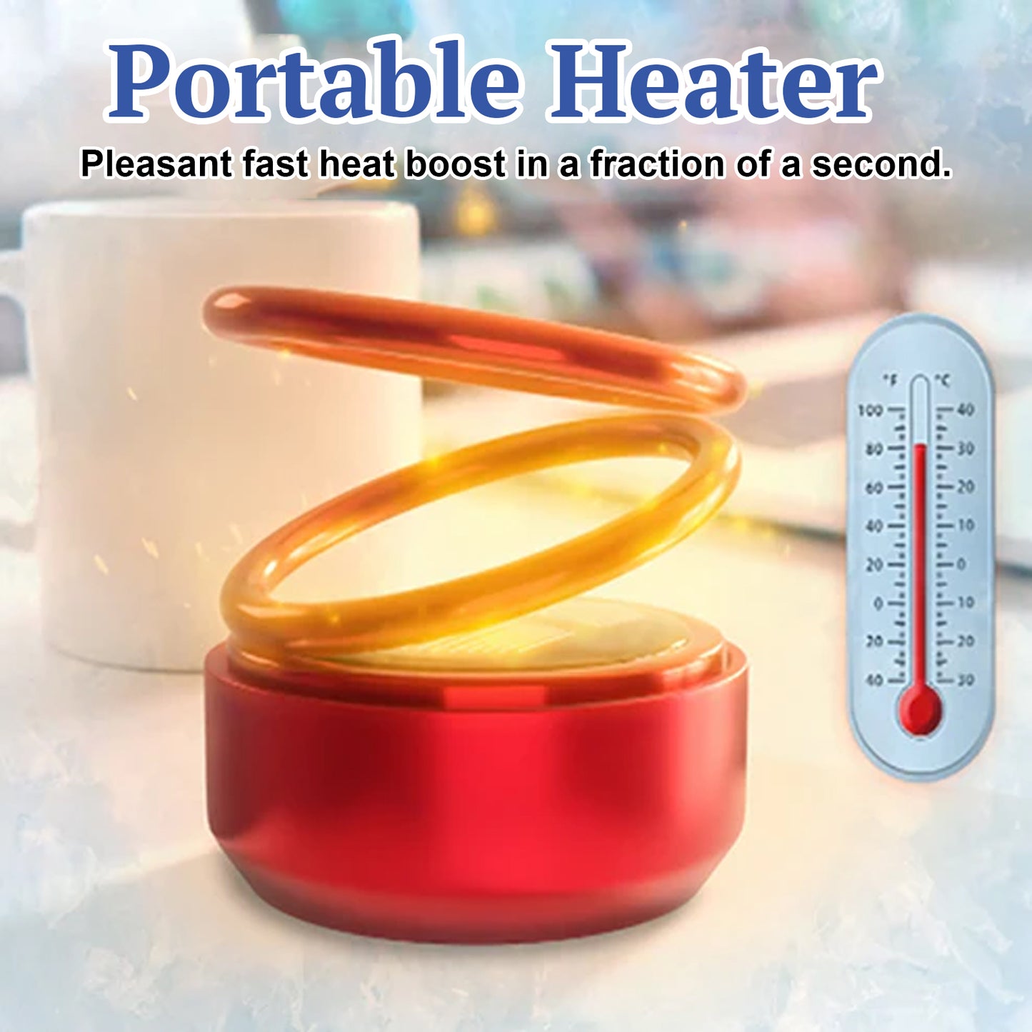 Homonth Portable Dynamic Molecular Heater Car Window Snow Removal Ice Removal Fog Removal Convenient Heater