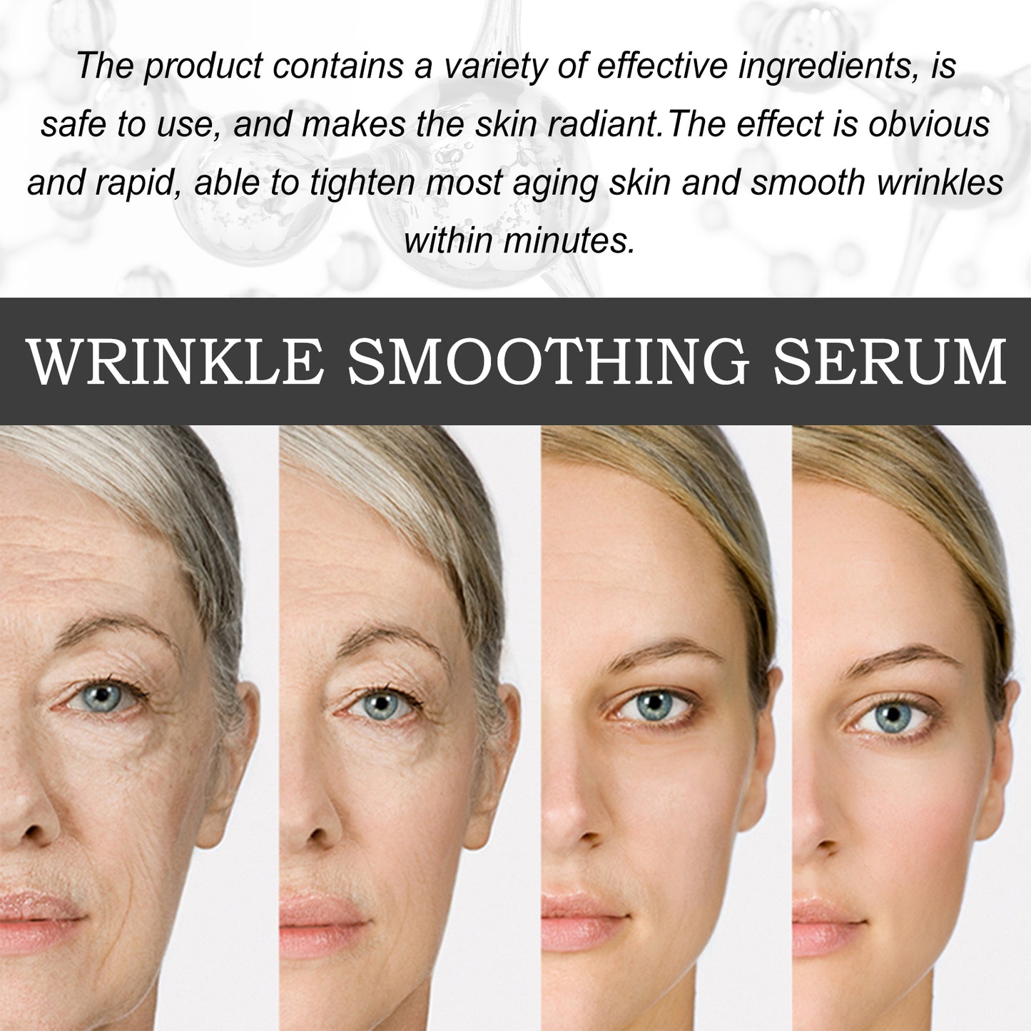 OUHOE Wrinkle Reducing Serum Firm facial skin, reduce fine lines and forehead wrinkles, brighten complexion essence lotion
