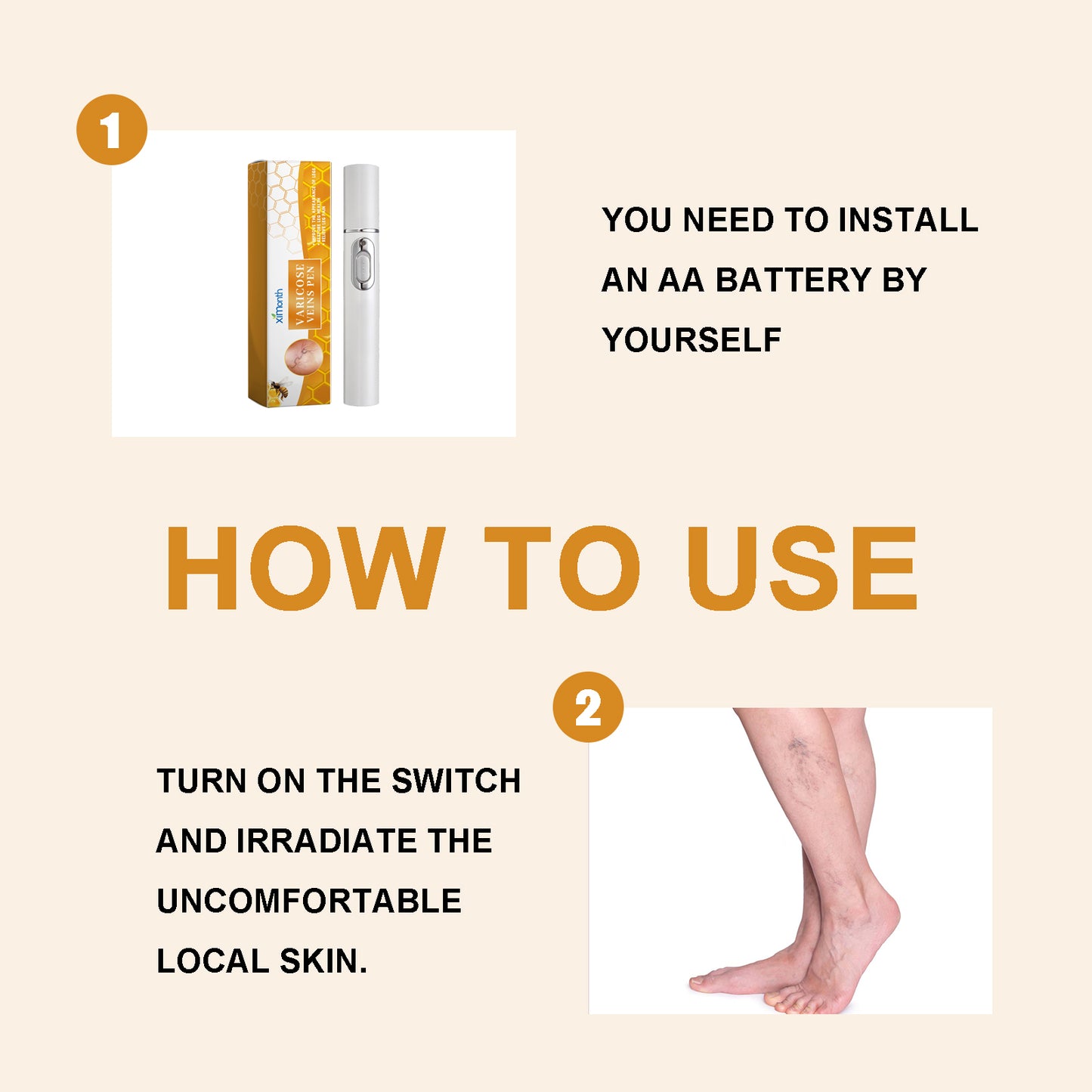 Ximonth Leg Repair Pen Relieve Leg Bulge Discomfort Leg Massage Care Body Repair Pen