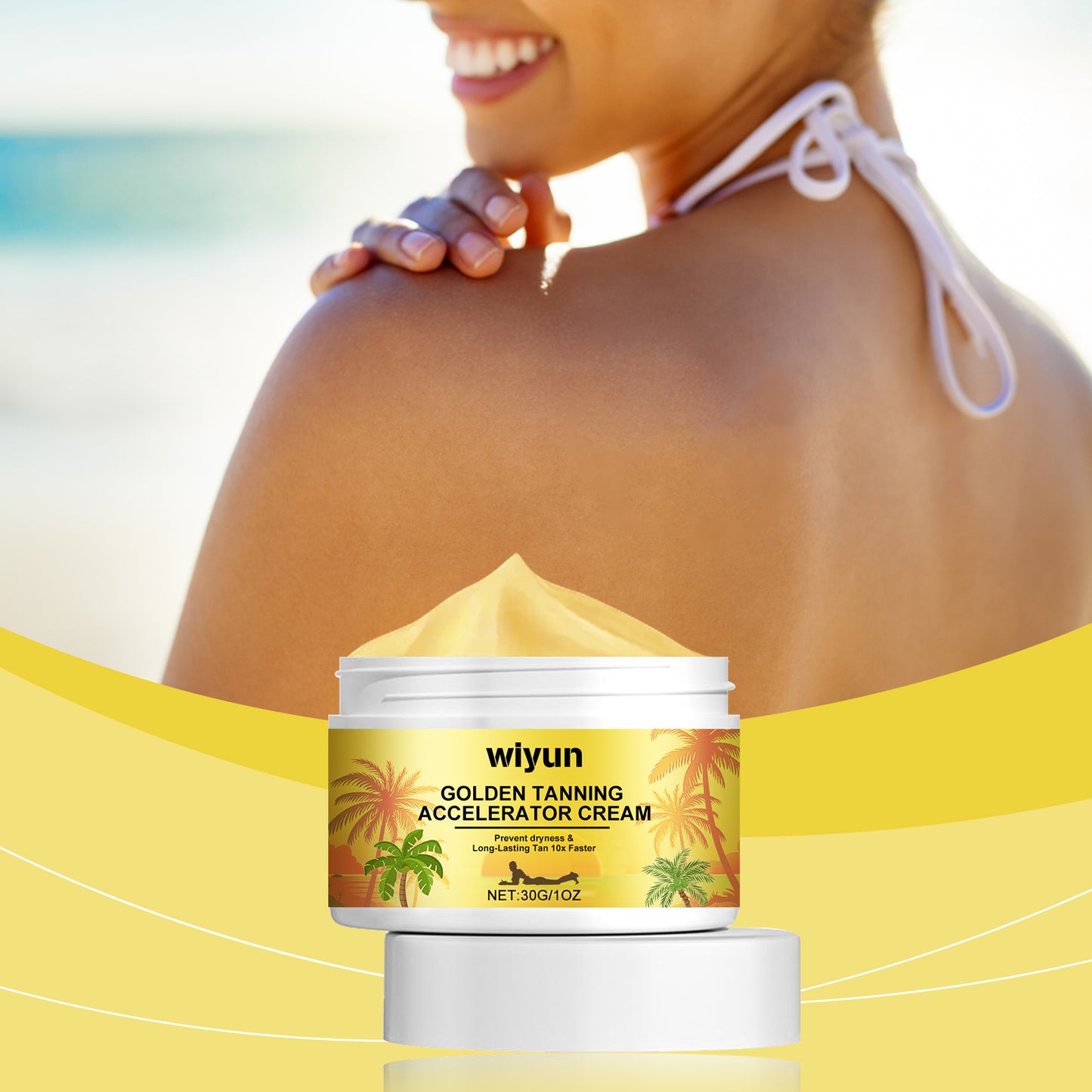 WIYUN Darkening Cream Summer Outdoor Sunbathing Even Skin Tone Create Wheat-colored Bronze Skin Tanning Cream