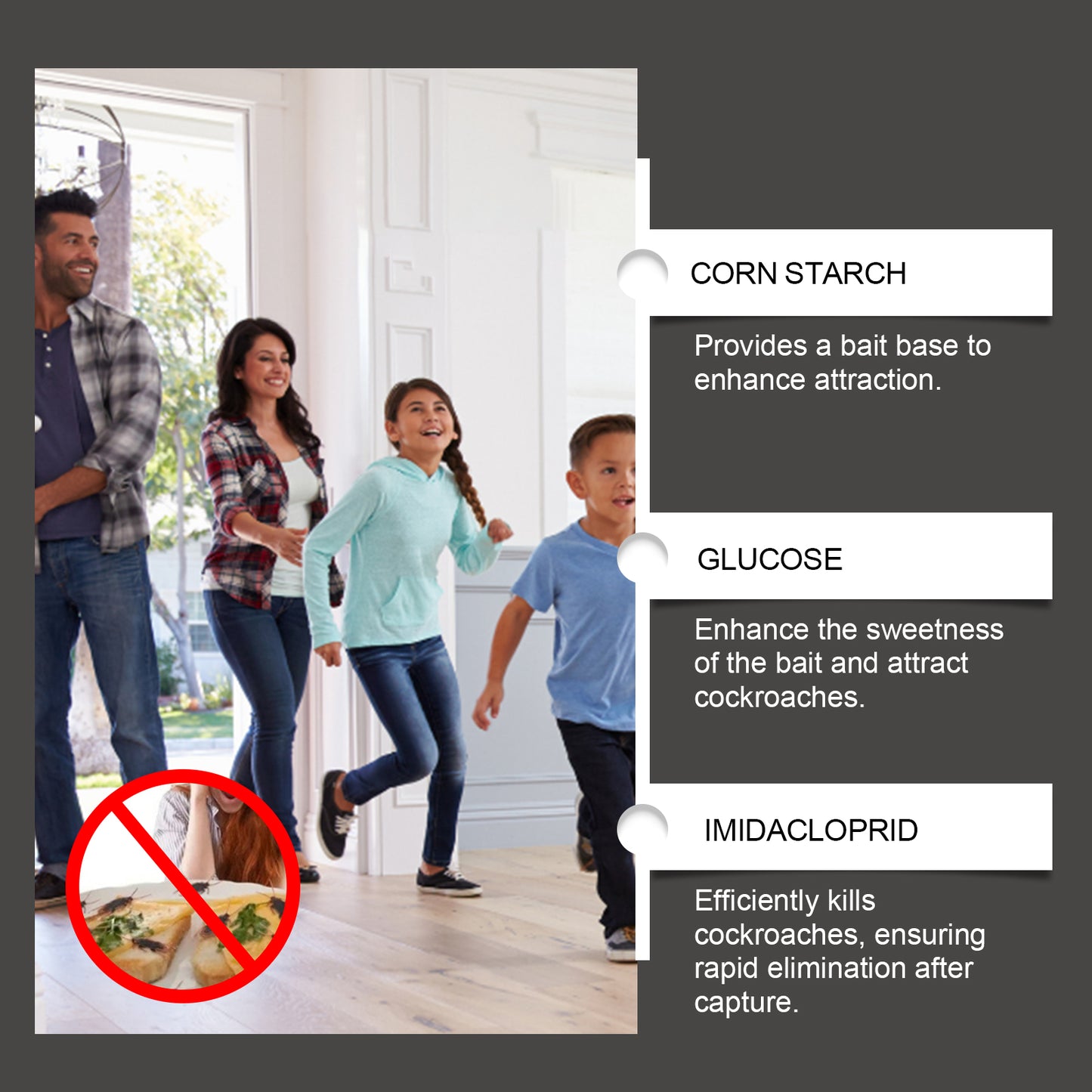 Jakehoe Cockroach Bait Station Cockroach Bait Station Ointment Bait Agent Household Cockroach Killer Kitchen Cockroach Stickers