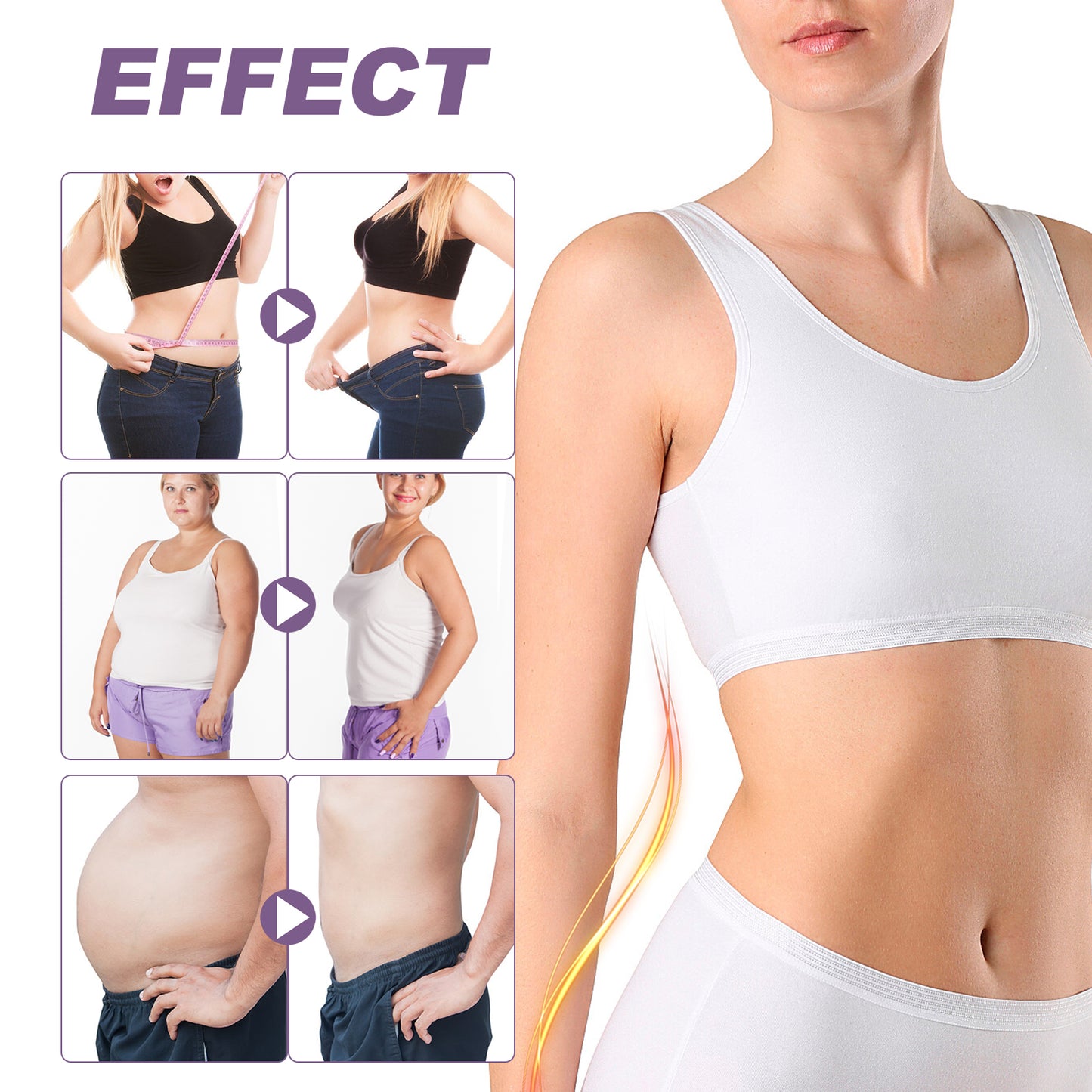 EELHOE Purple Leaf Slimming Cream Body Shaping Firming Skin Slim Waist Curvy Body Slimming Moisturizing Cream