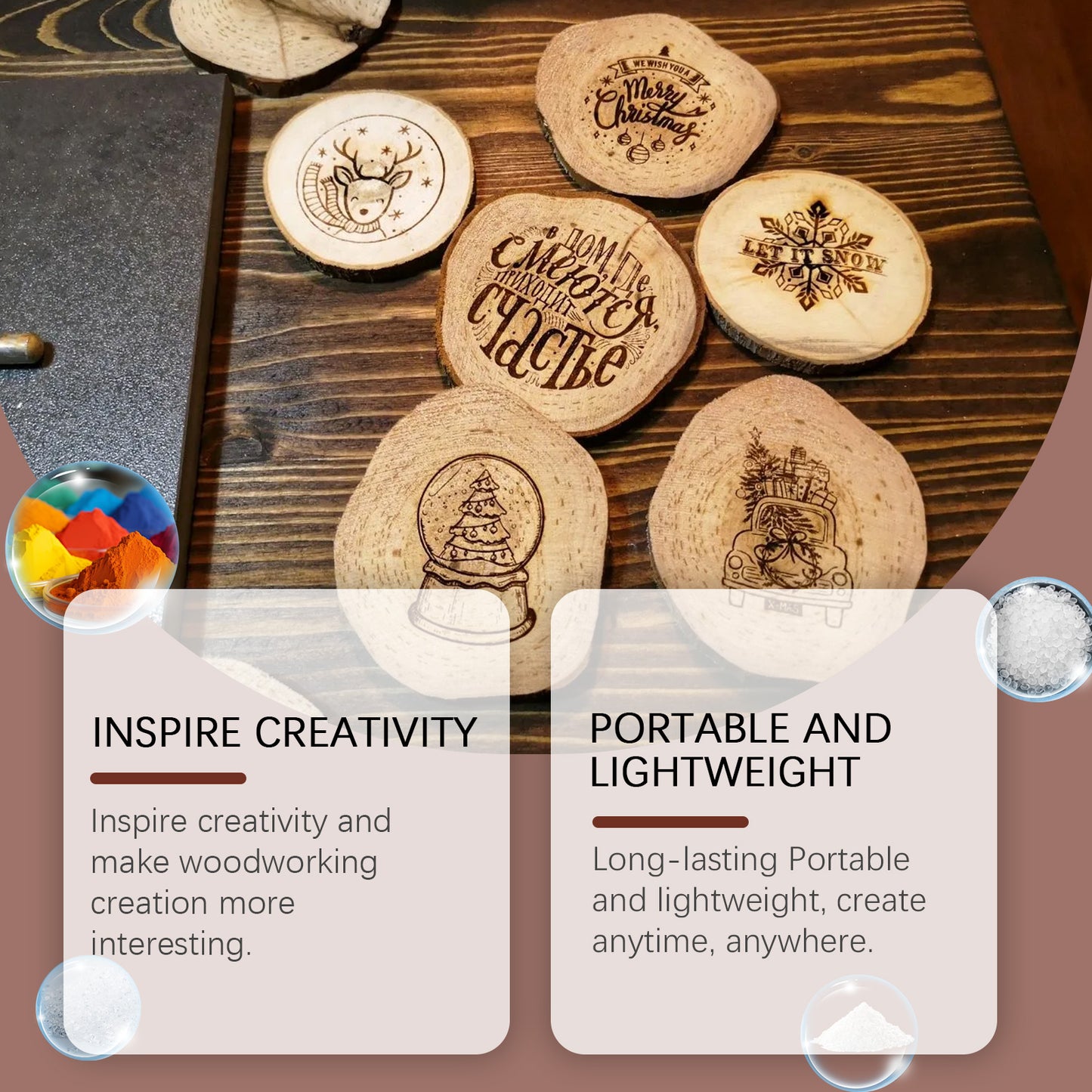 Jue-Fish Woodworking Burning Pen Wooden Marking Pen for Children's Crafts DIY Design Burning Pyrography Pen